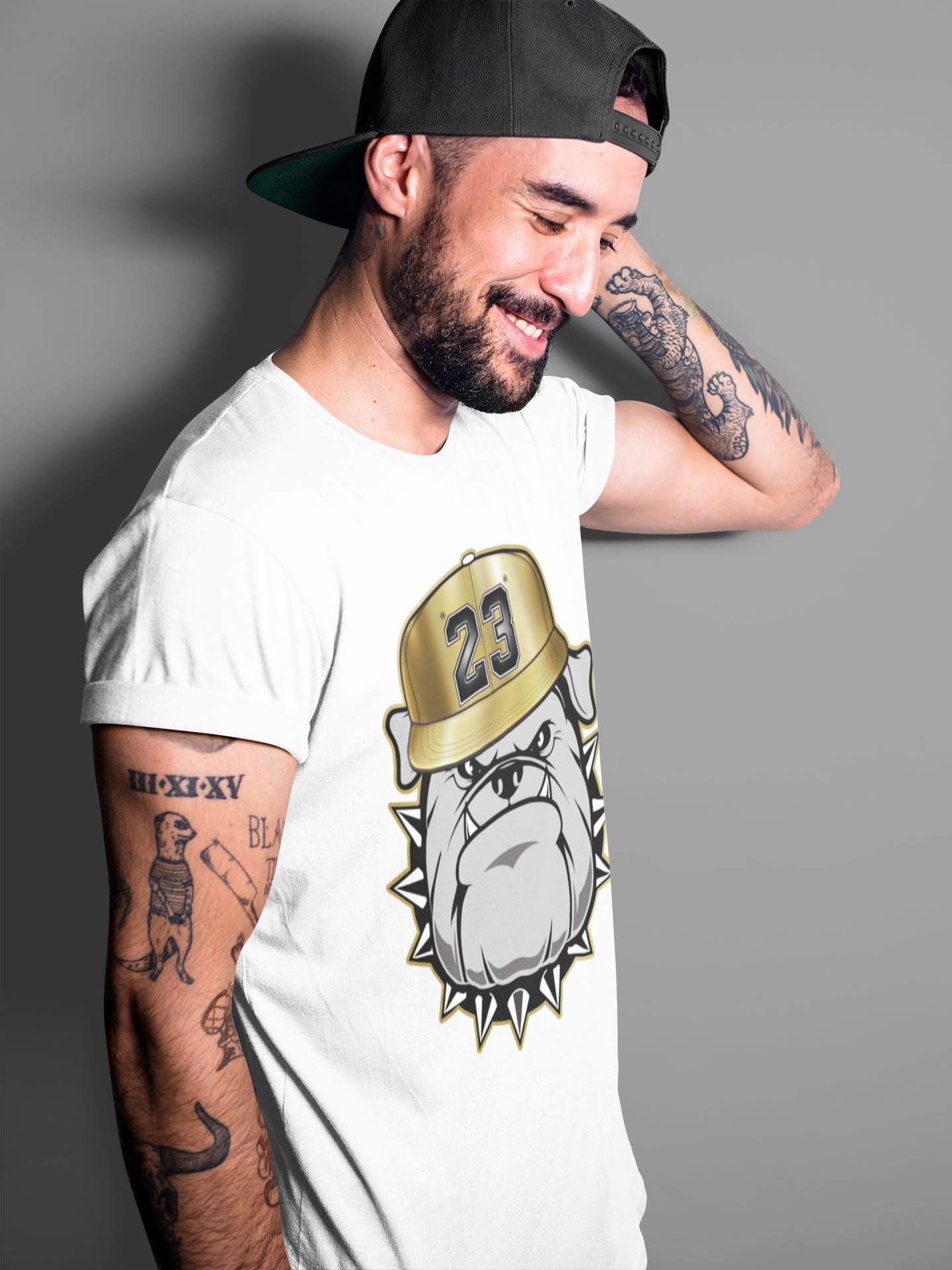English Bulldog Unisex Tops - Air Jordan 1 Metallic Gold