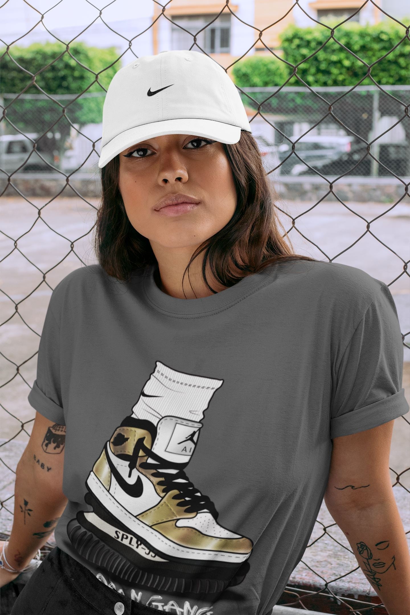 Air Jordan Gang Unisex Tops - Air Jordan 1 Metallic Gold