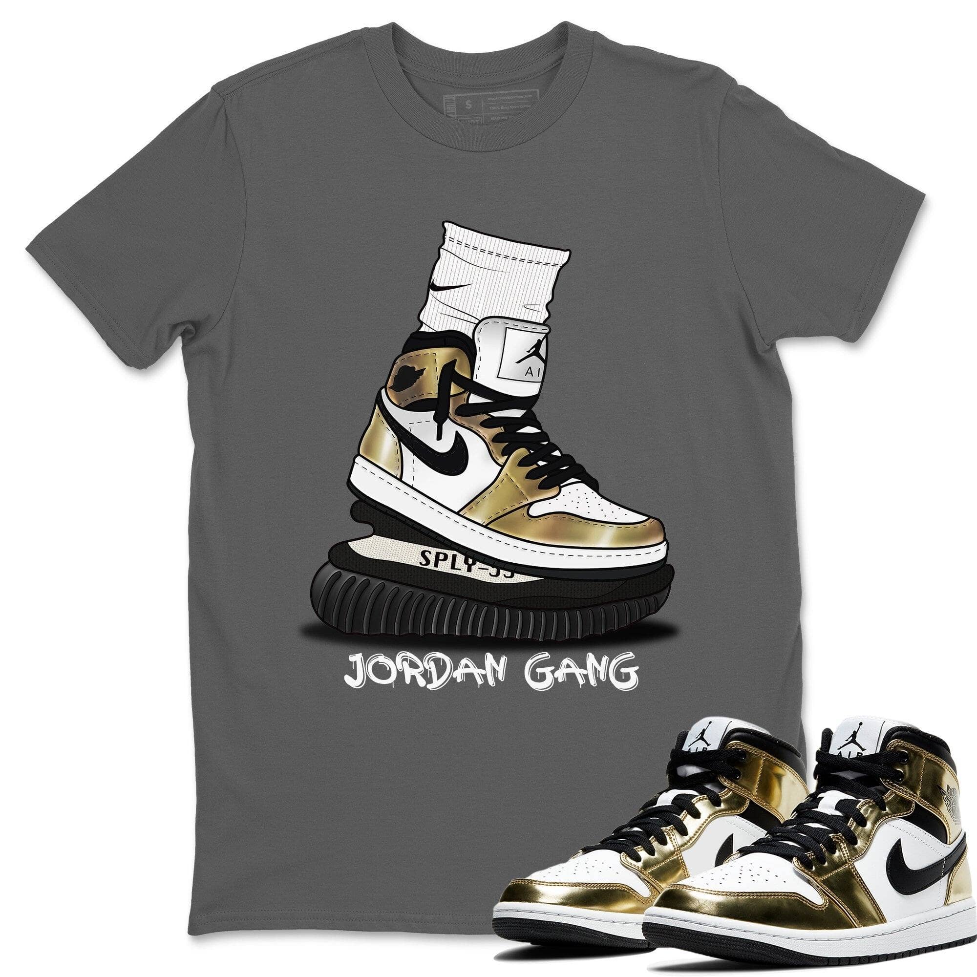 Air Jordan Gang Unisex Tops - Air Jordan 1 Metallic Gold