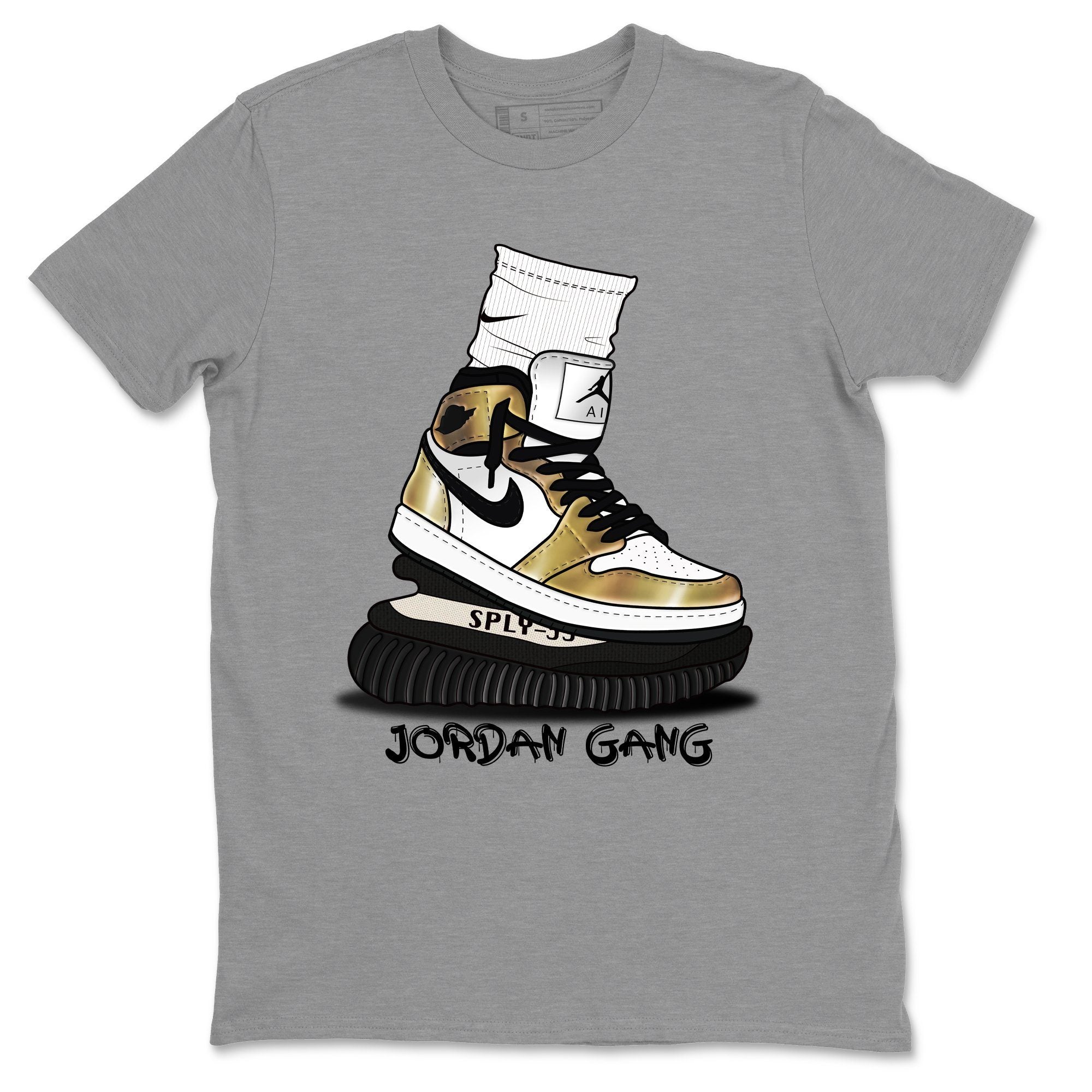 Air Jordan Gang Unisex Tops - Air Jordan 1 Metallic Gold