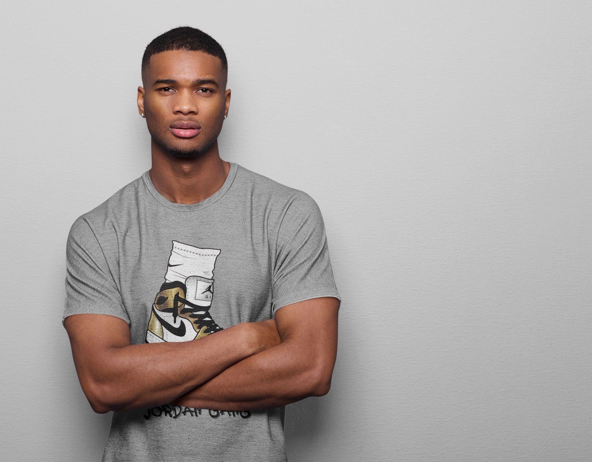 Air Jordan Gang Unisex Tops - Air Jordan 1 Metallic Gold