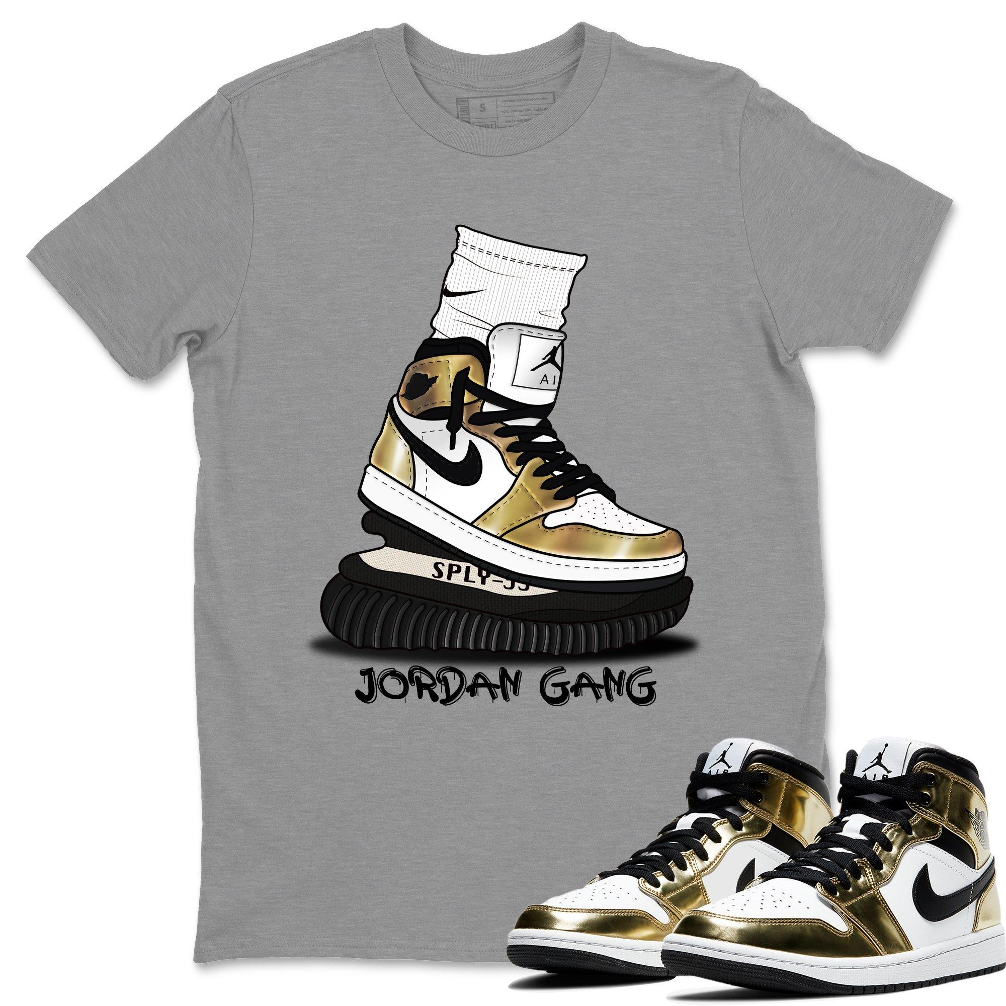 Air Jordan Gang Unisex Tops - Air Jordan 1 Metallic Gold