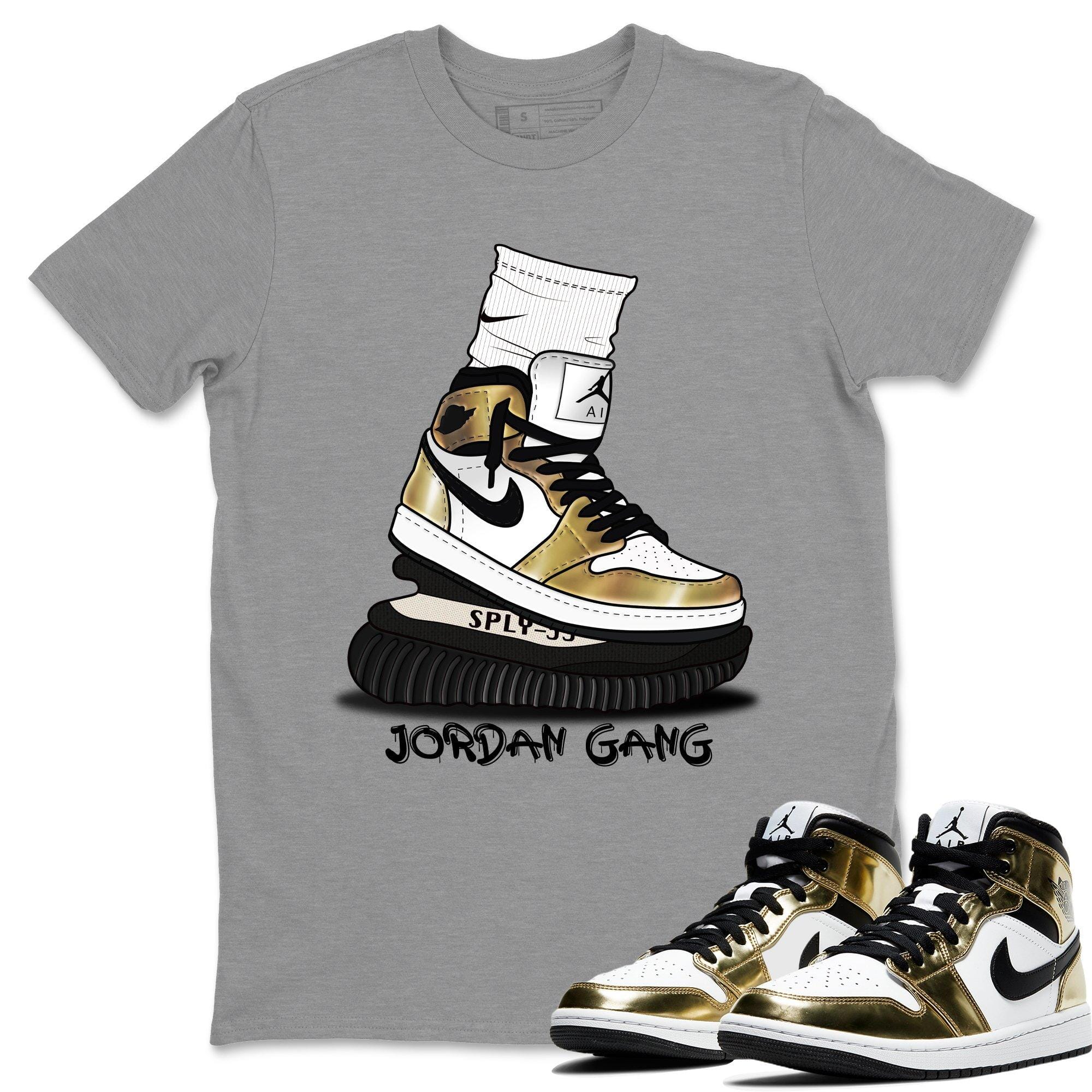 Air Jordan Gang Unisex Tops - Air Jordan 1 Metallic Gold