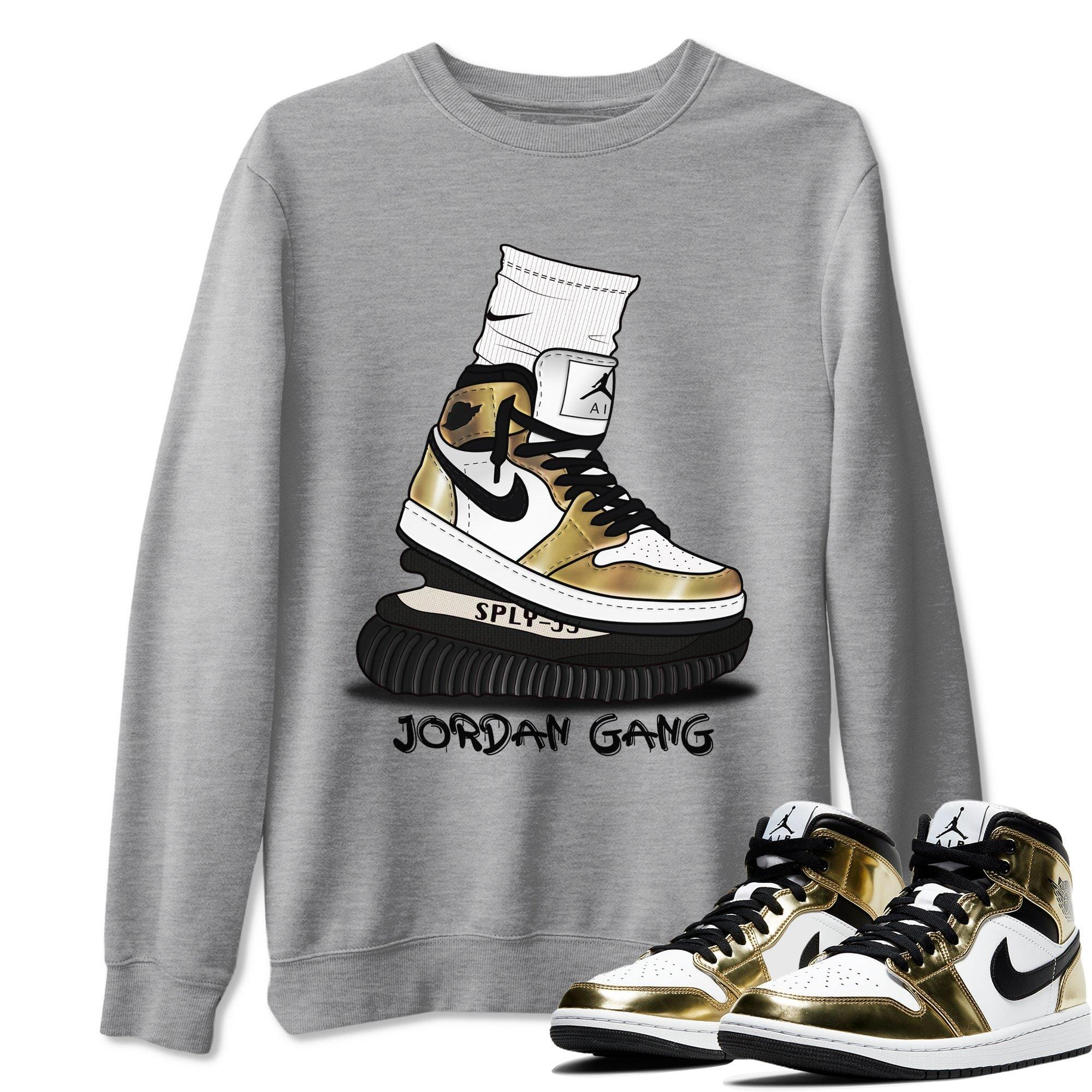 Air Jordan Gang Unisex Tops - Air Jordan 1 Metallic Gold