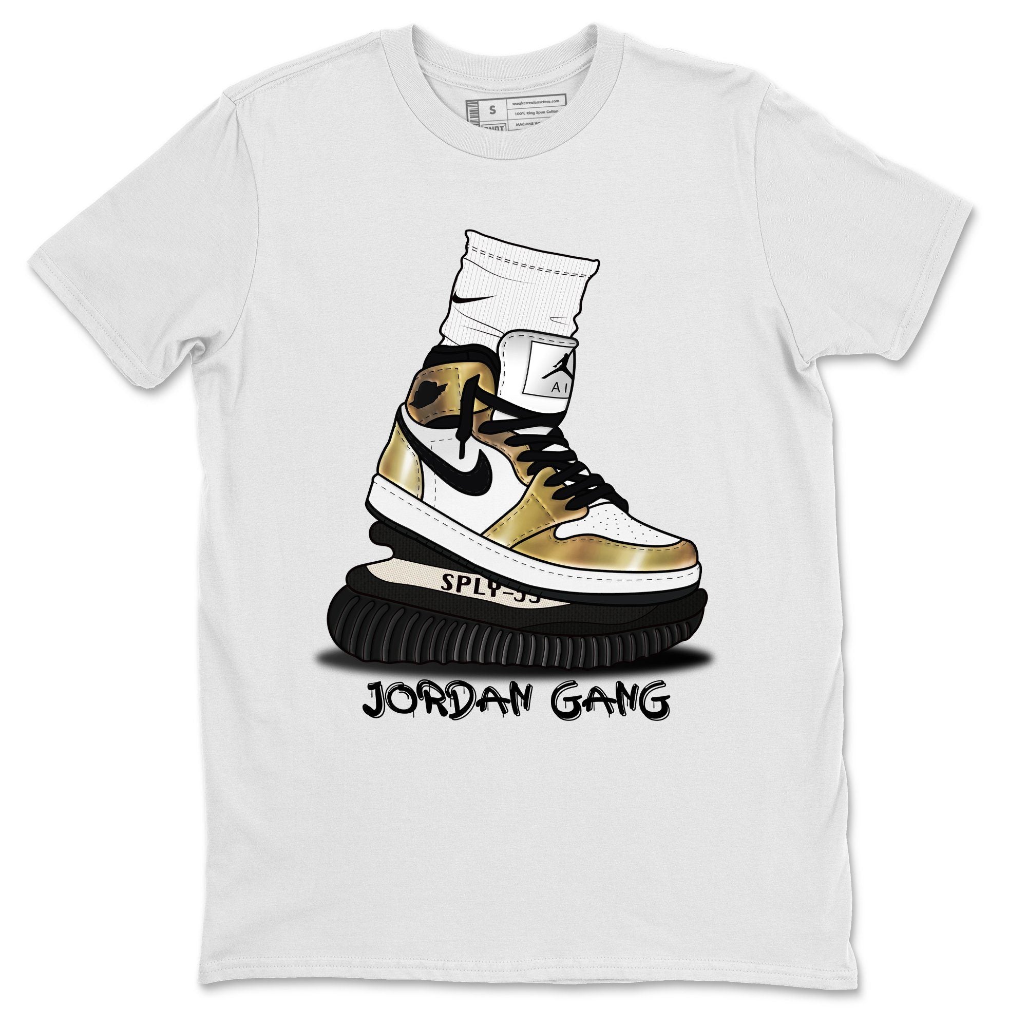 Air Jordan Gang Unisex Tops - Air Jordan 1 Metallic Gold