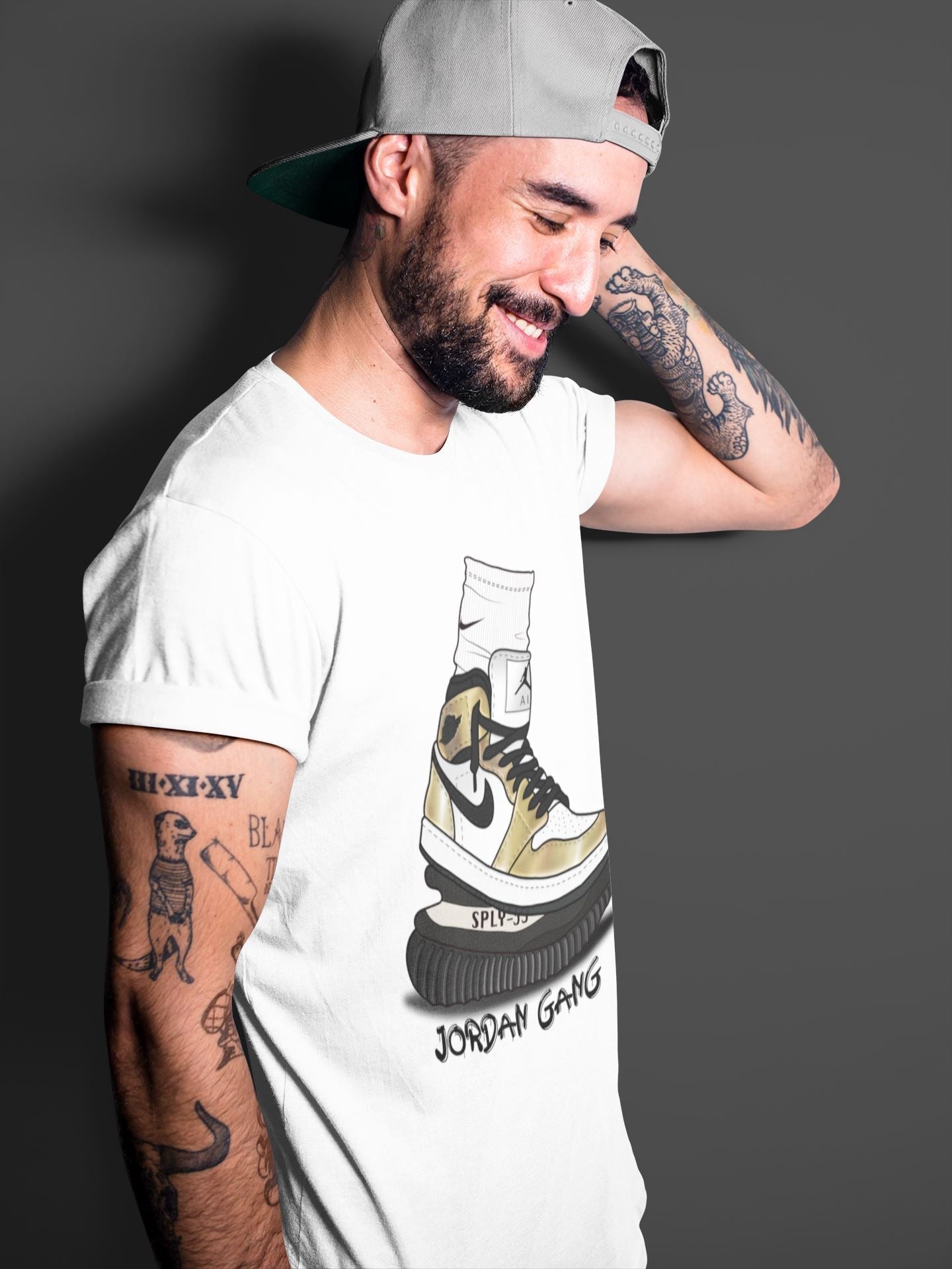 Air Jordan Gang Unisex Tops - Air Jordan 1 Metallic Gold