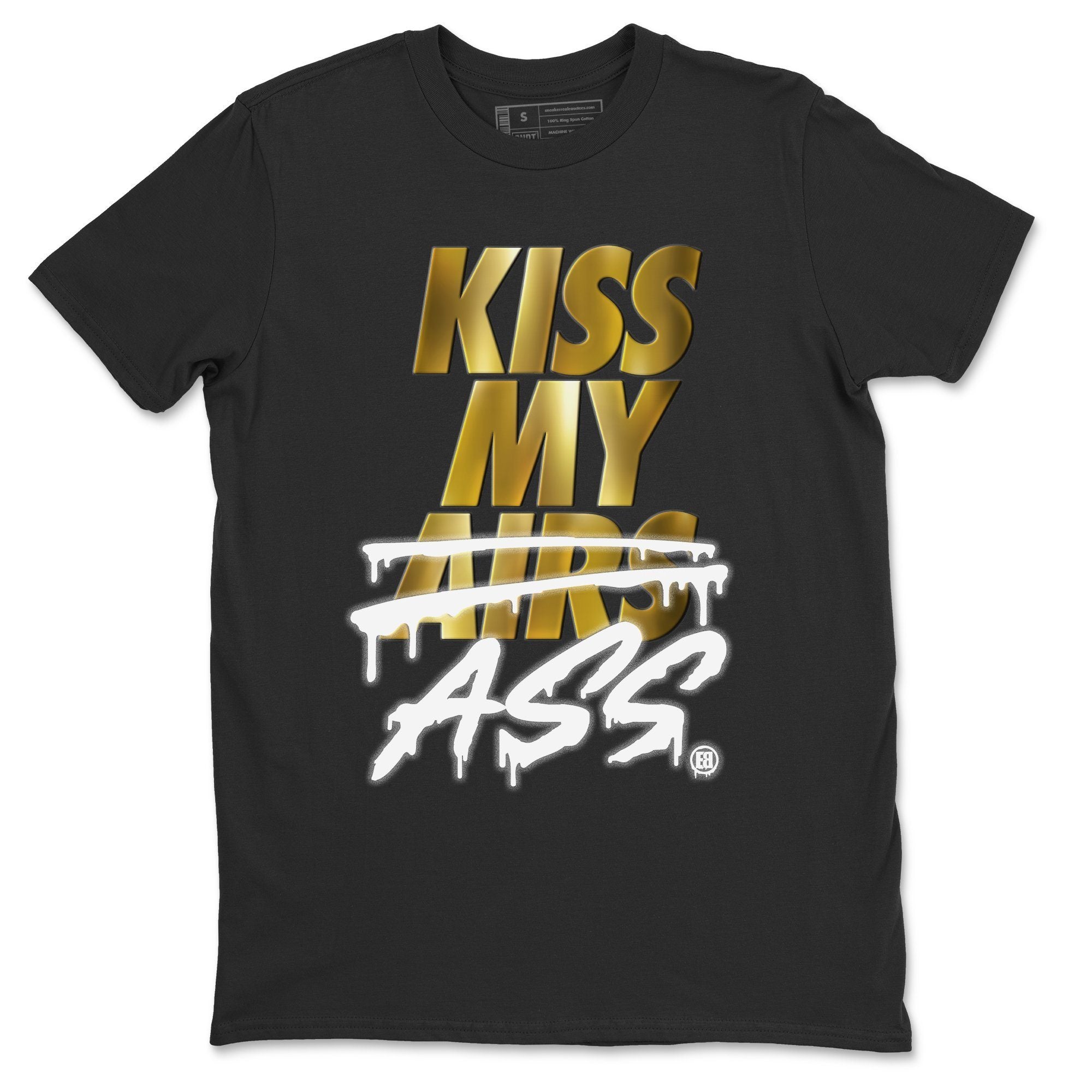 Kiss My Ass Unisex Tops - Air Jordan 1 Metallic Gold
