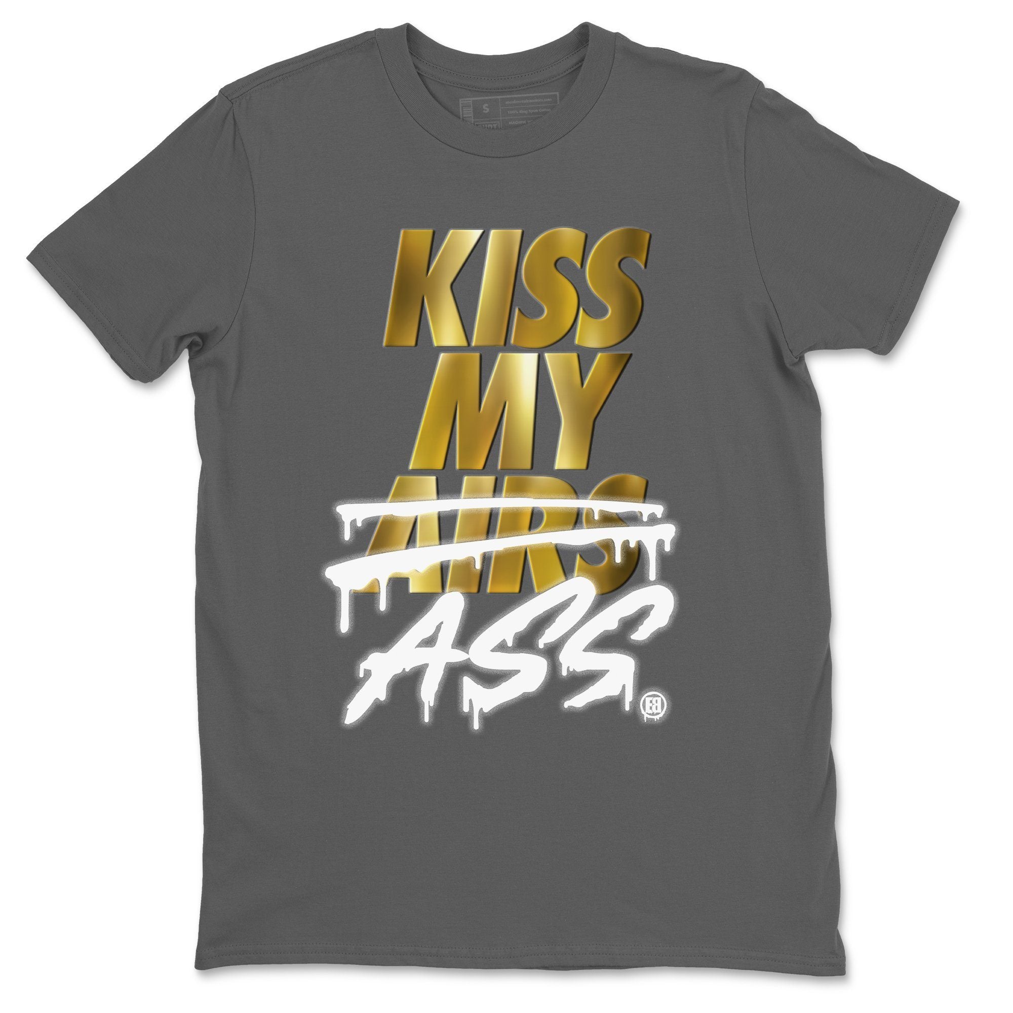 Kiss My Ass Unisex Tops - Air Jordan 1 Metallic Gold