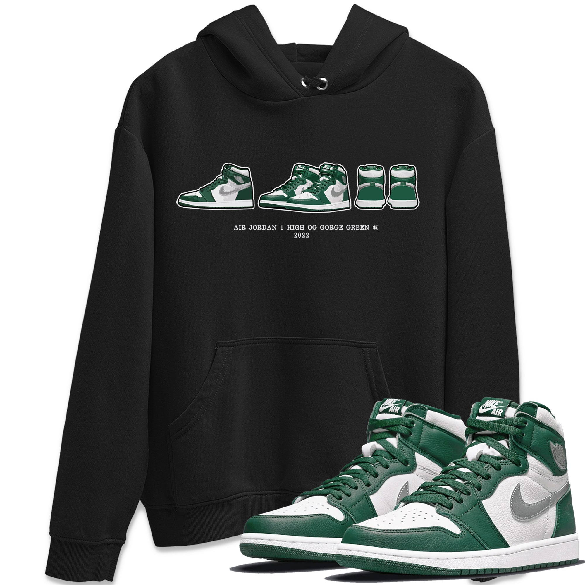 snkmatch Prelude Unisex Tops - Air Jordan 1 Gorge Green