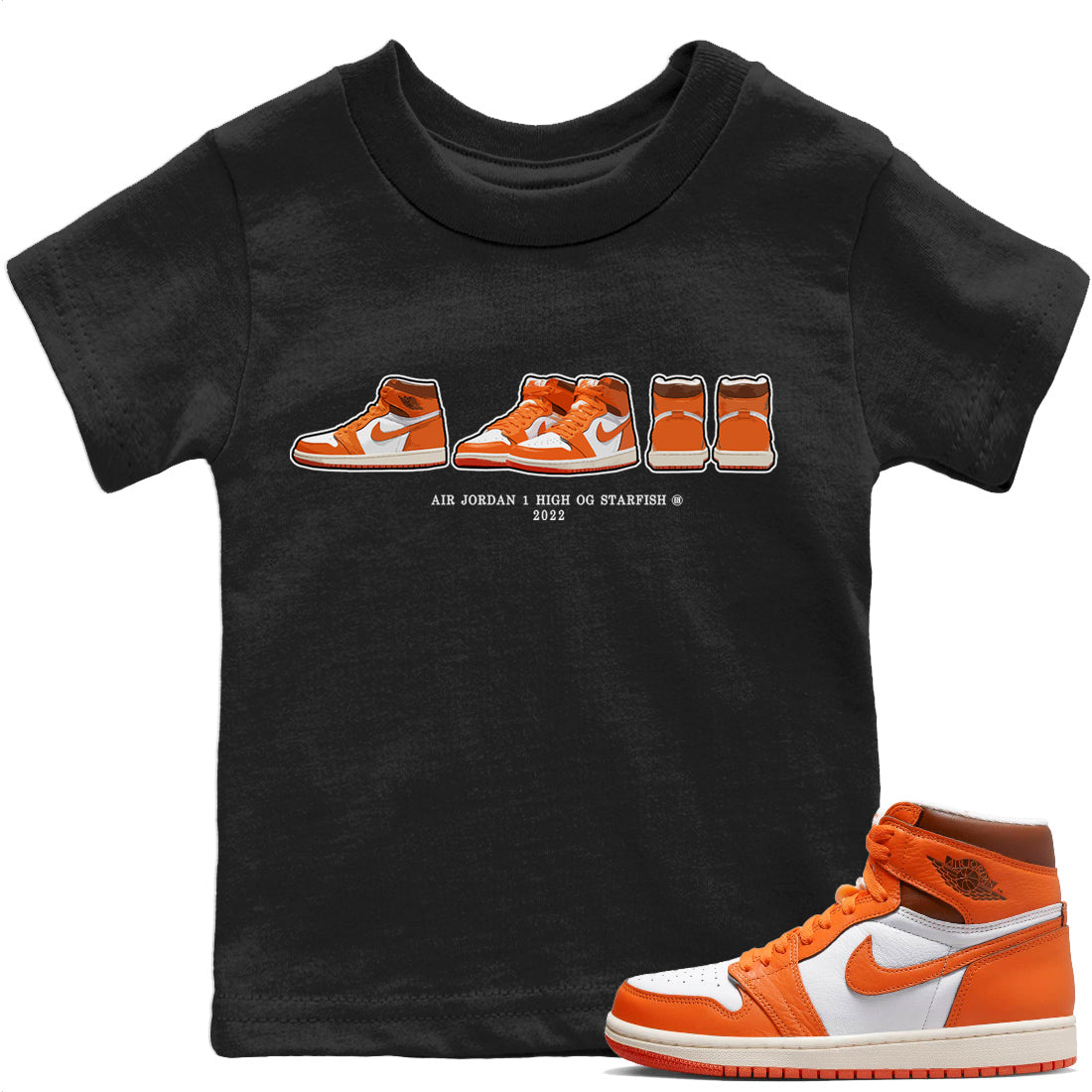 snkmatch Prelude Kids Tops - Air Jordan 1 Starfish