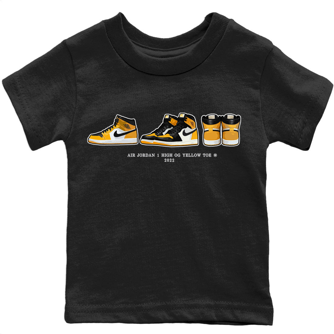 snkmatch Prelude Kids Tops - Air Jordan 1 Yellow Toe