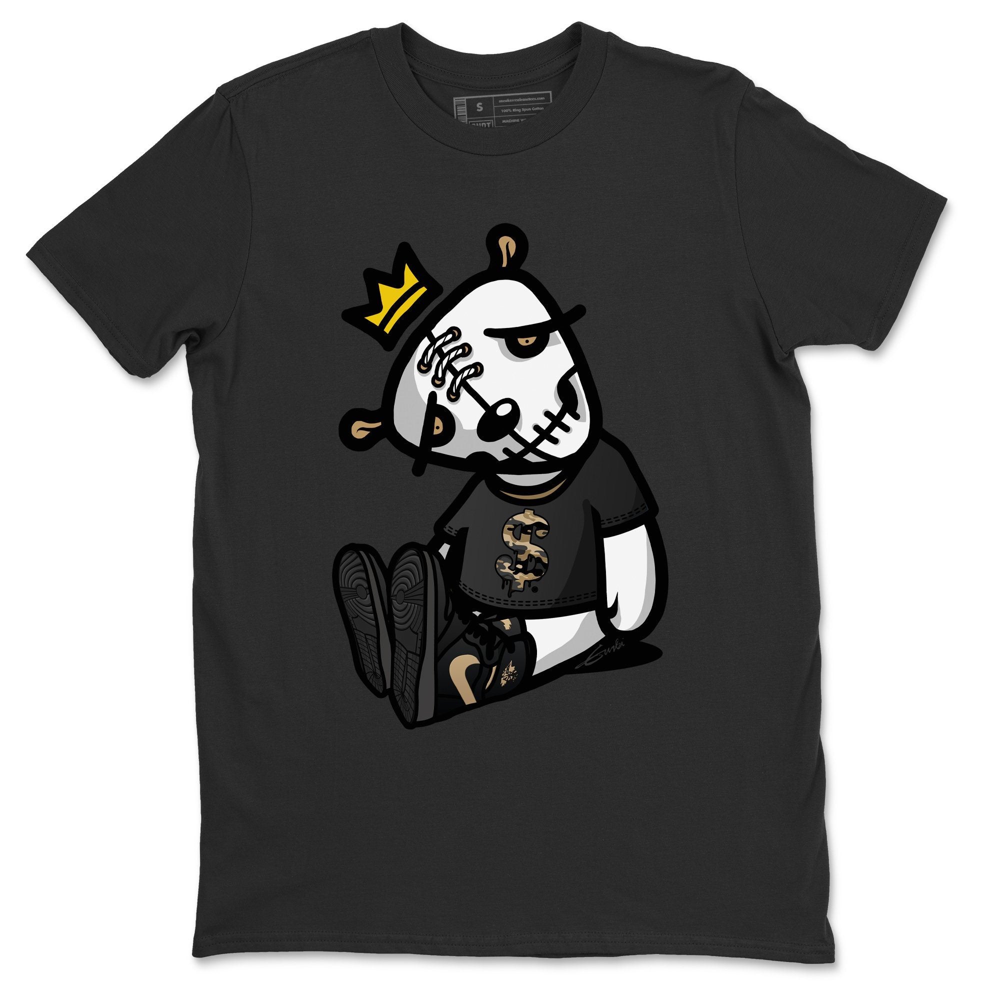 Dead Dolls Unisex Tops - Air Jordan 1 Black Metallic Gold