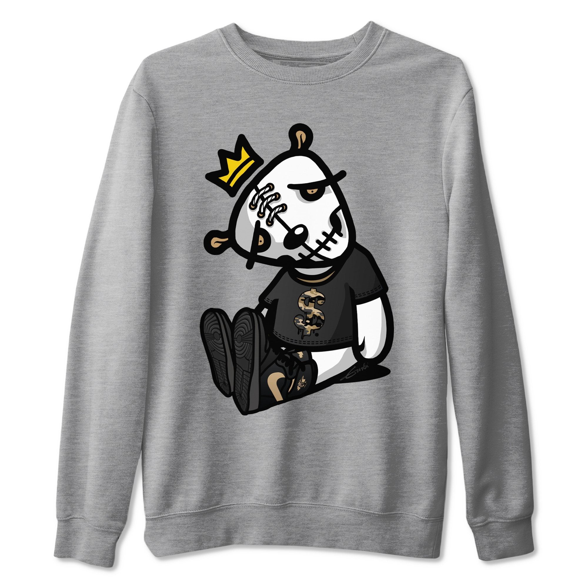 Dead Dolls Unisex Tops - Air Jordan 1 Black Metallic Gold