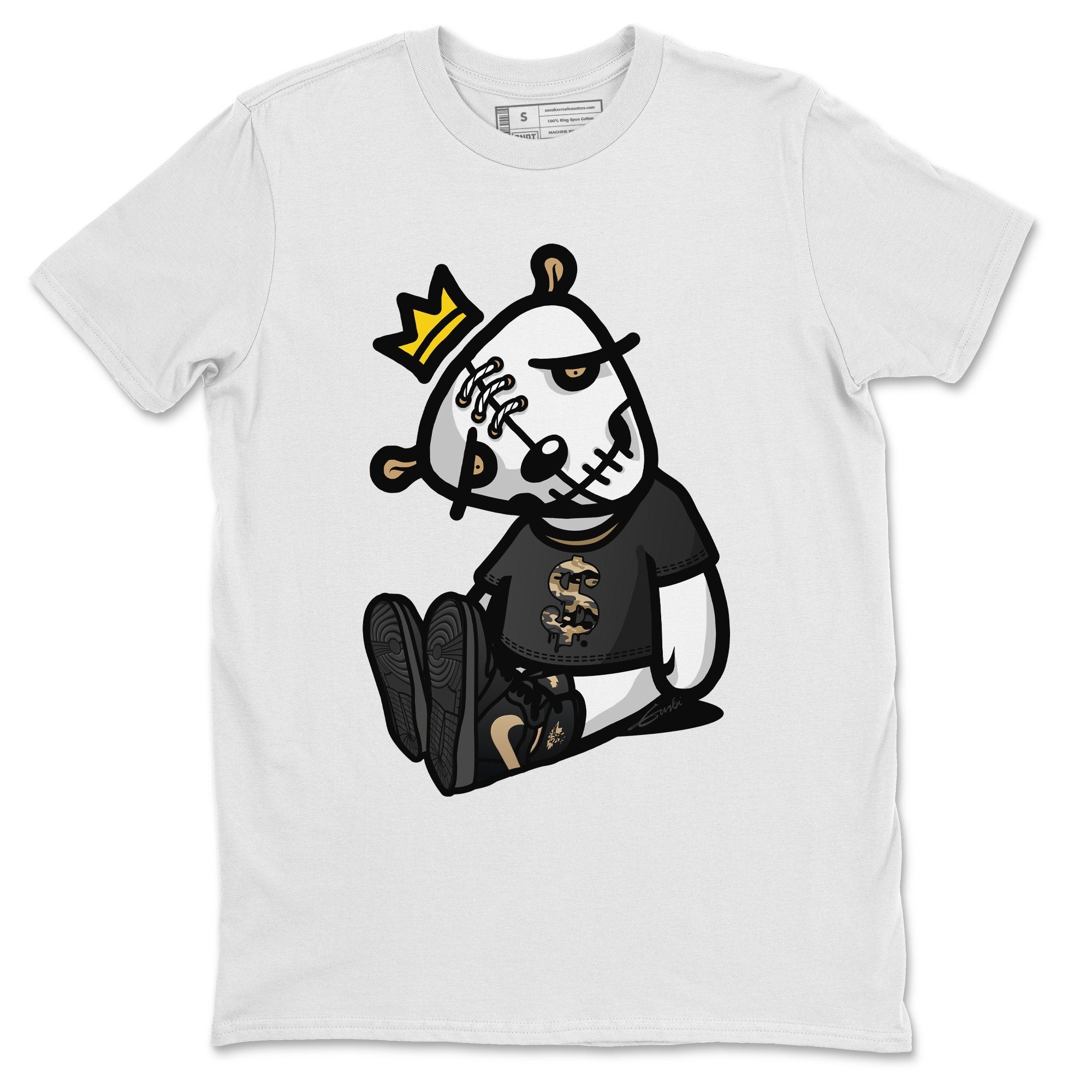 Dead Dolls Unisex Tops - Air Jordan 1 Black Metallic Gold
