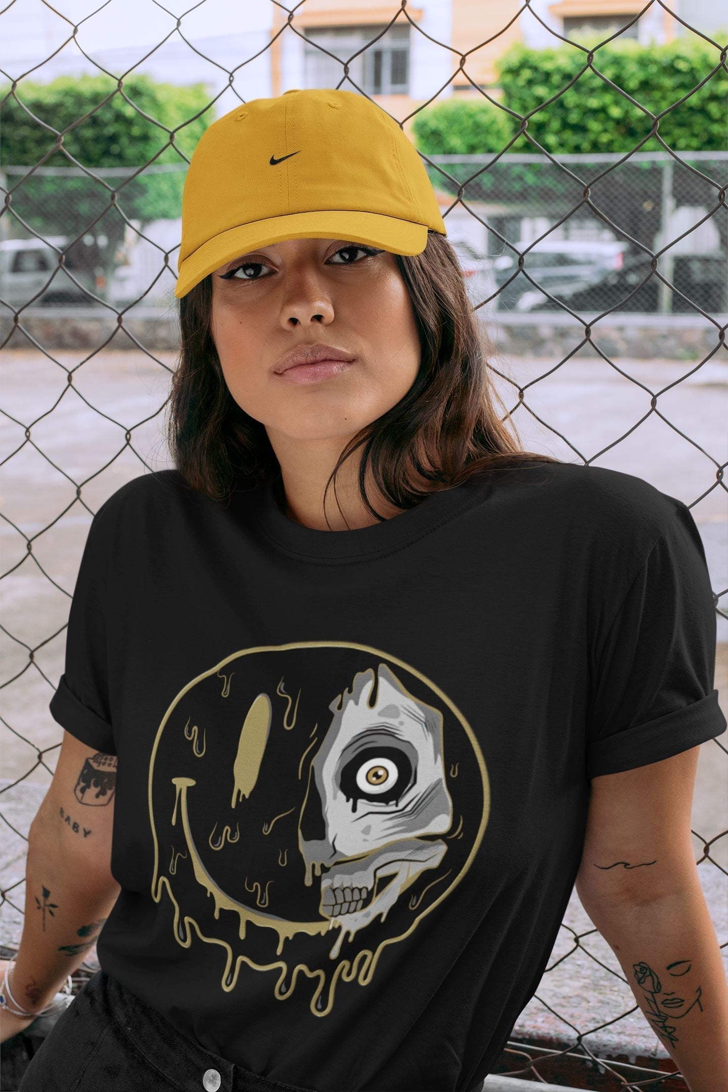 Dead Inside Unisex Tops - Air Jordan 1 Black Metallic Gold