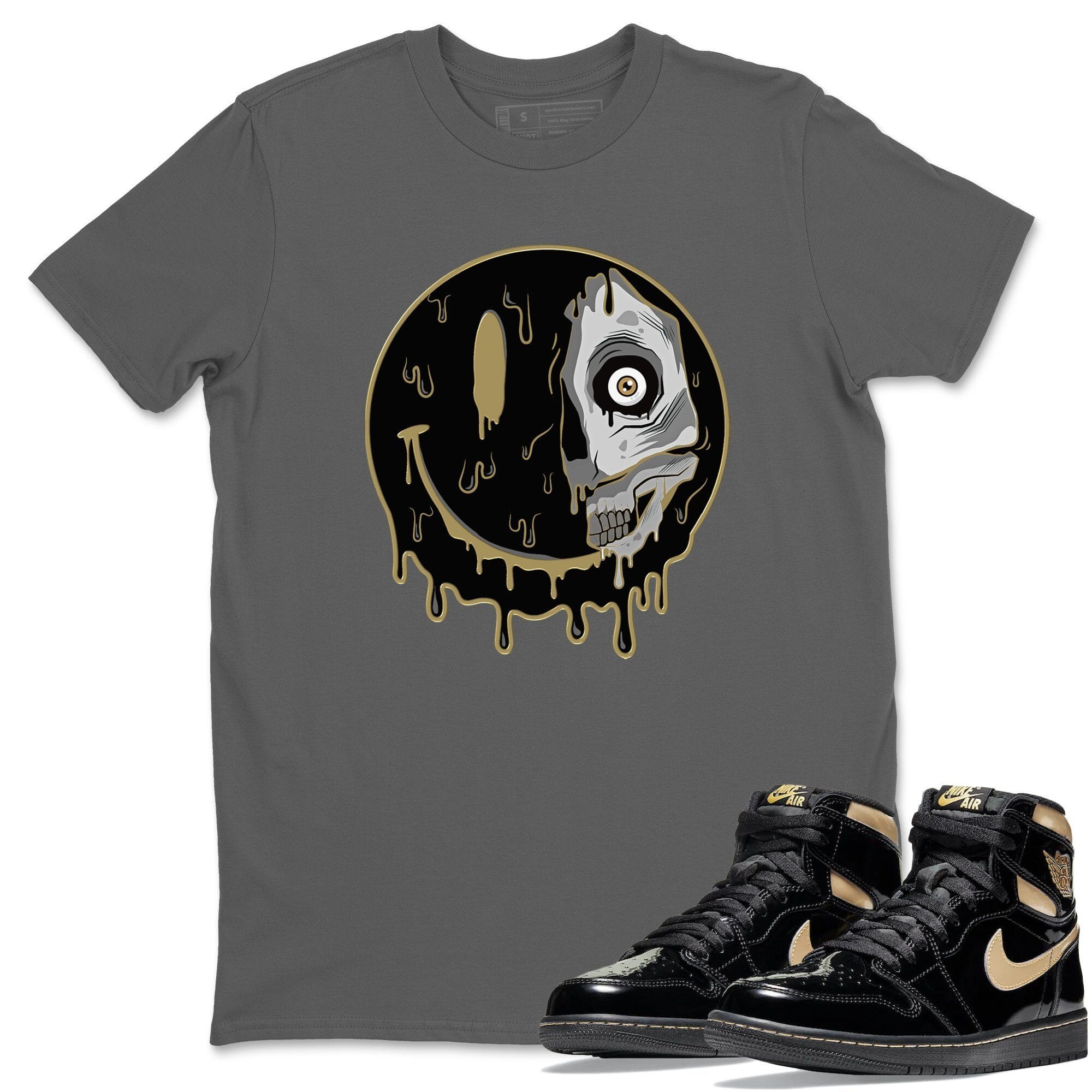 Dead Inside Unisex Tops - Air Jordan 1 Black Metallic Gold