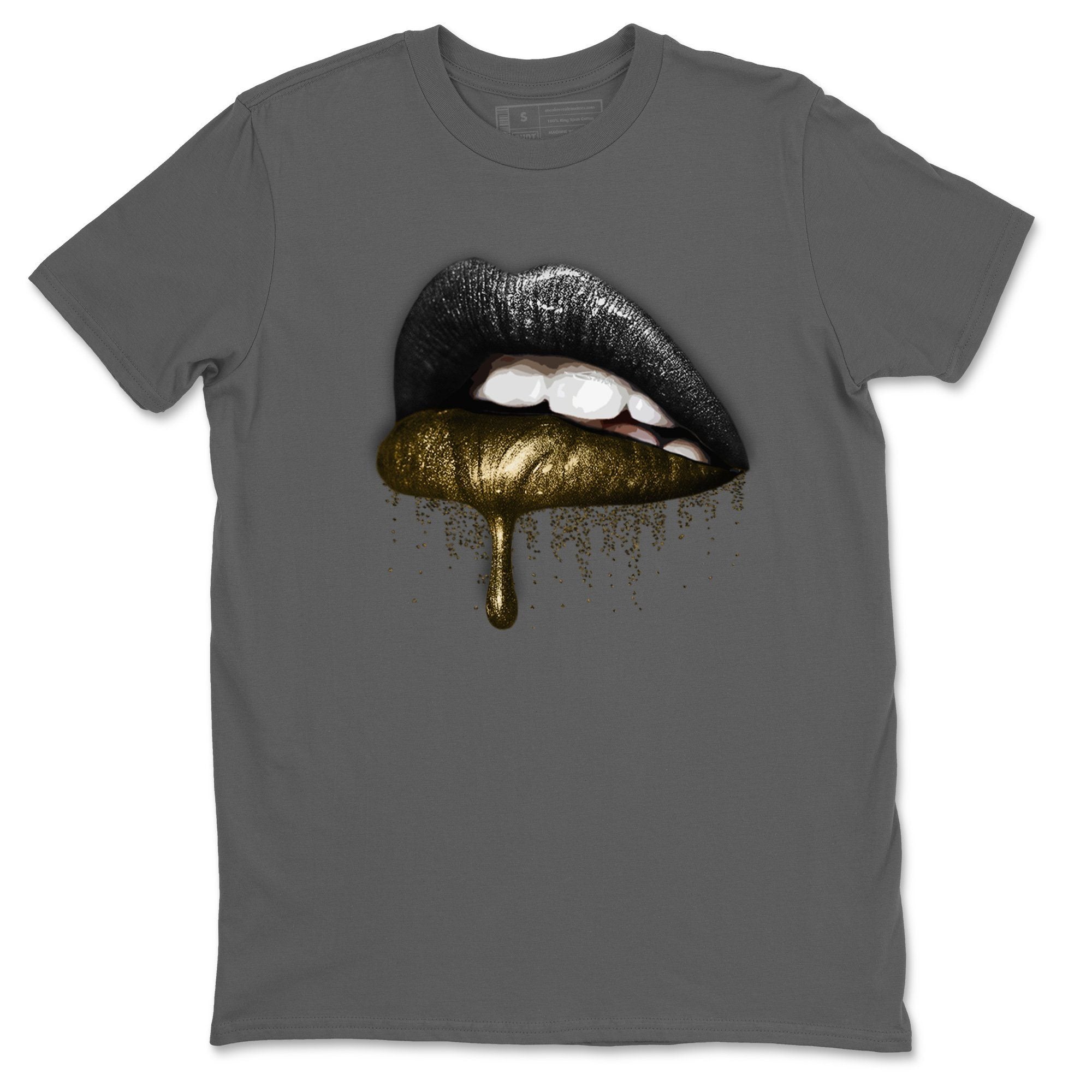 Dripping Lips Unisex Tops - Air Jordan 1 Black Metallic Gold