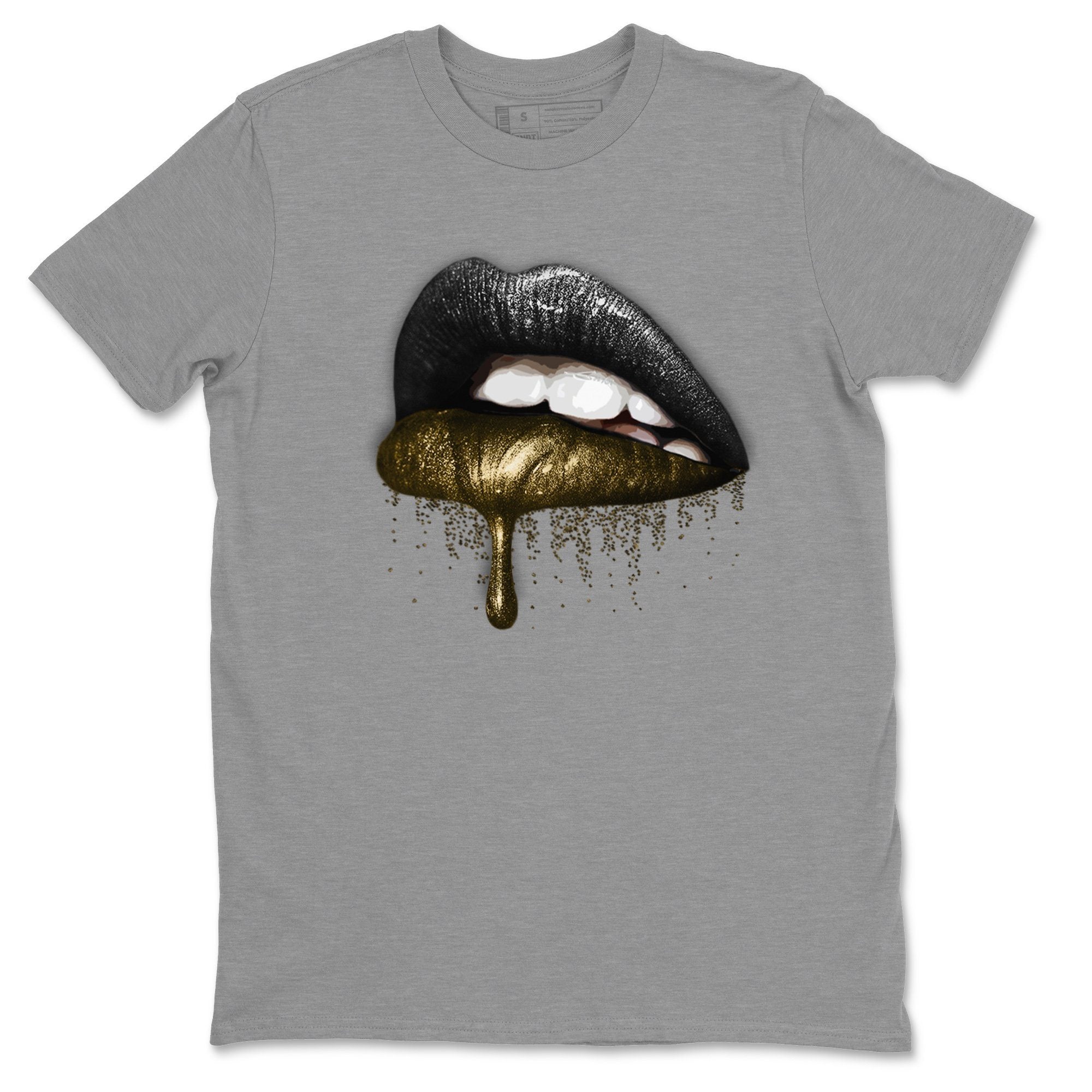 Dripping Lips Unisex Tops - Air Jordan 1 Black Metallic Gold