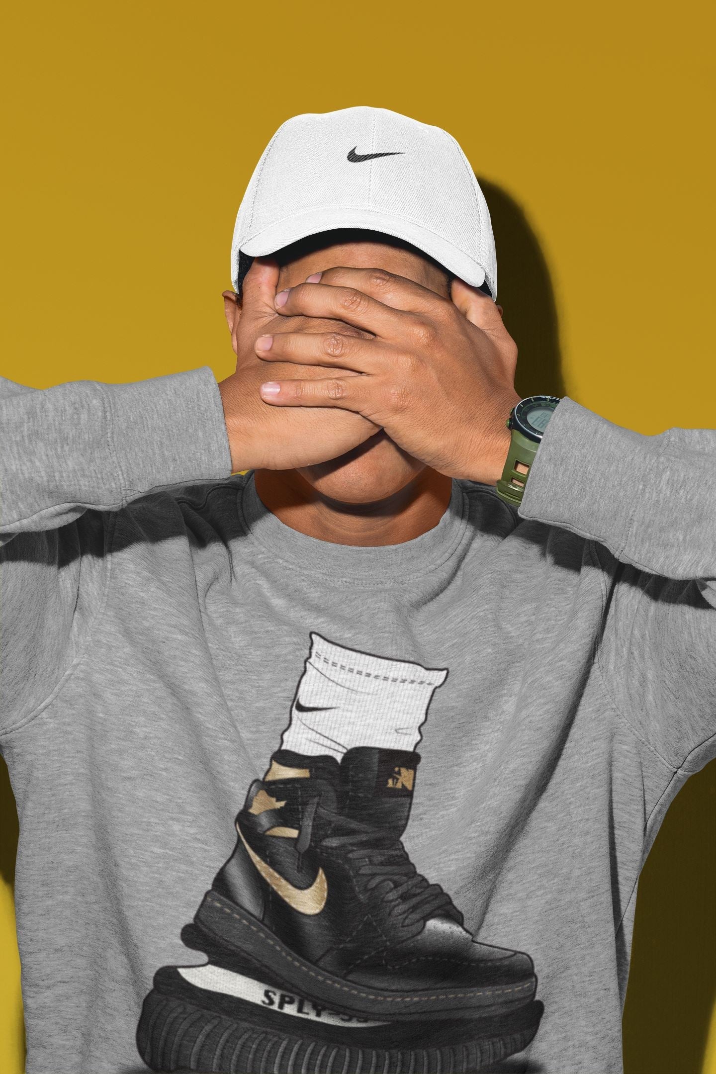 Air Jordan Gang Unisex Tops - Air Jordan 1 Black Metallic Gold