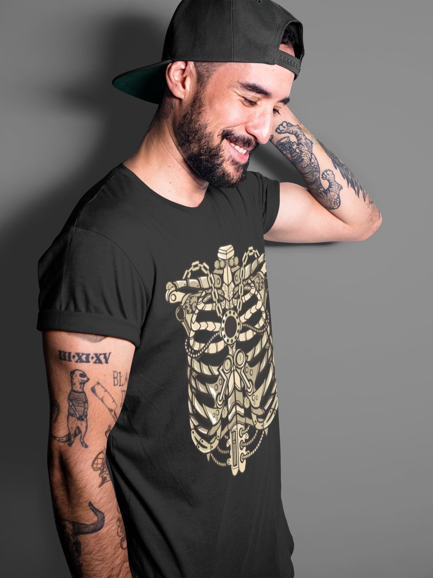 Metallic Ribcage Unisex Tops - Air Jordan 1 Black Metallic Gold