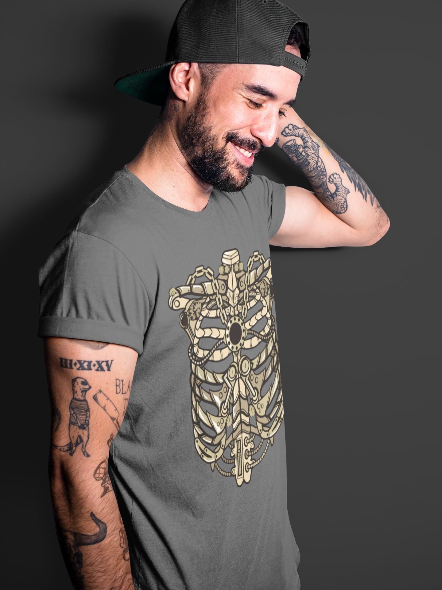 Metallic Ribcage Unisex Tops - Air Jordan 1 Black Metallic Gold
