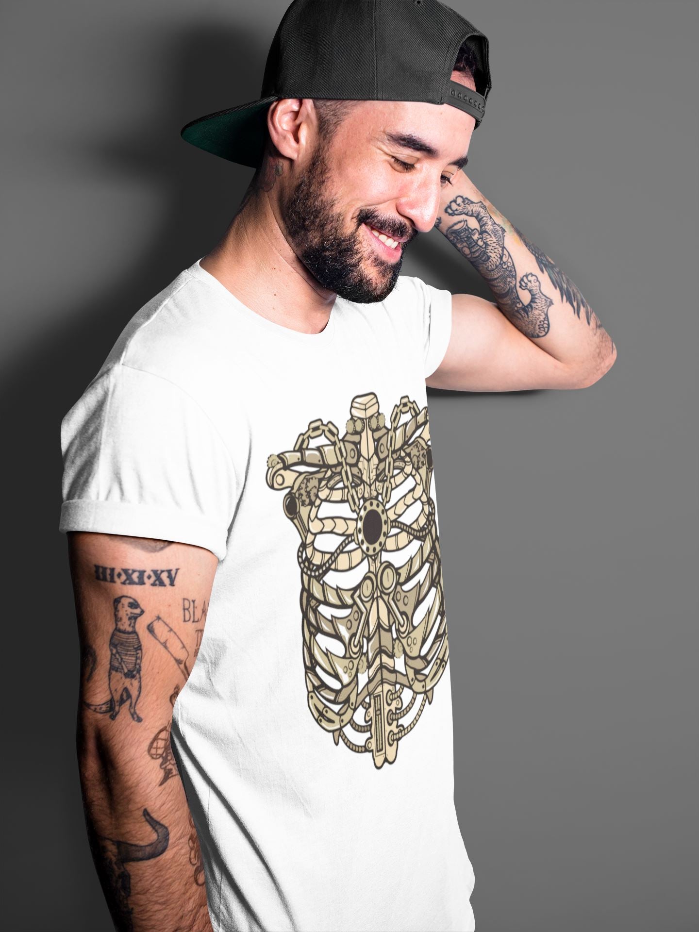Metallic Ribcage Unisex Tops - Air Jordan 1 Black Metallic Gold