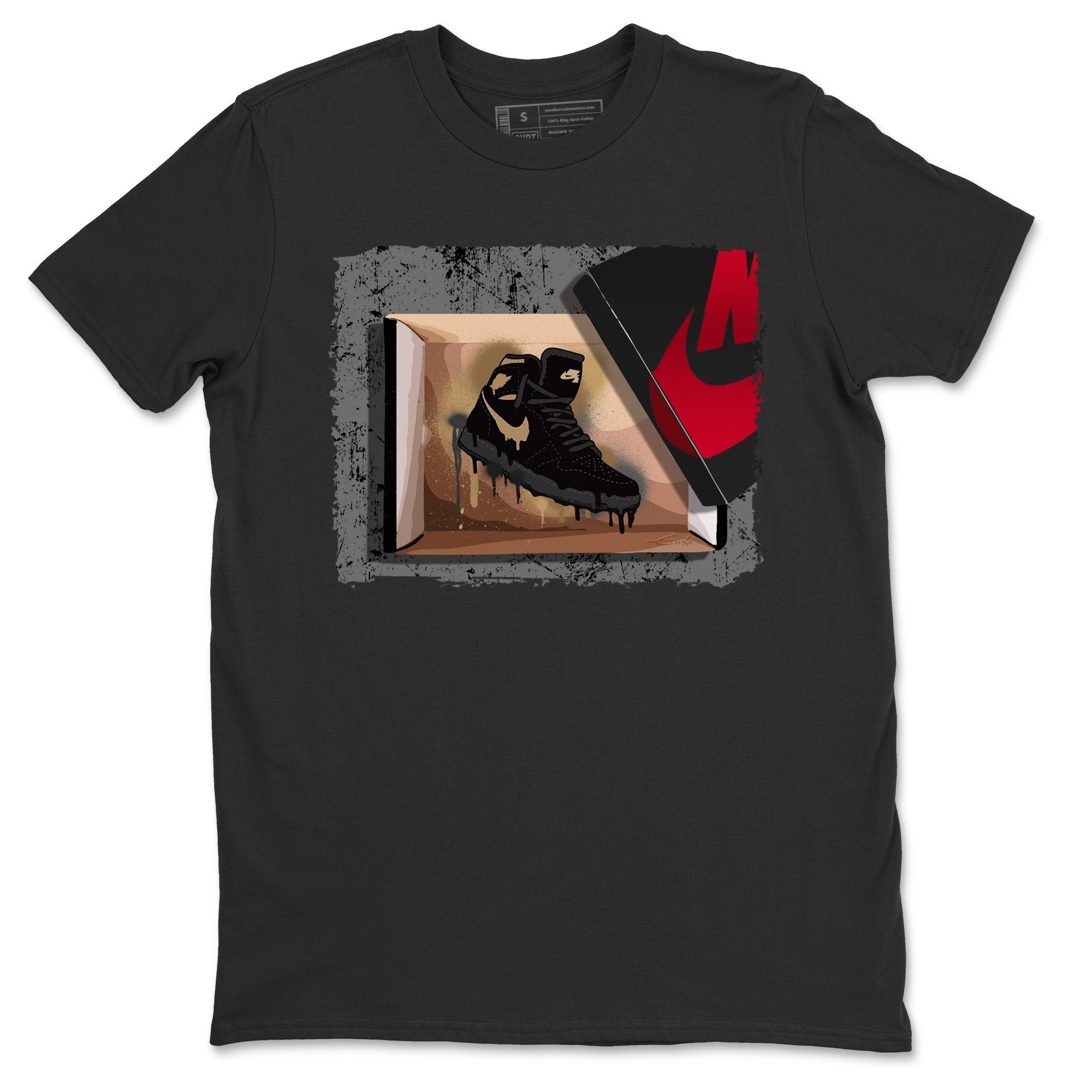 New Kicks Unisex Tops - Air Jordan 1 Black Metallic Gold