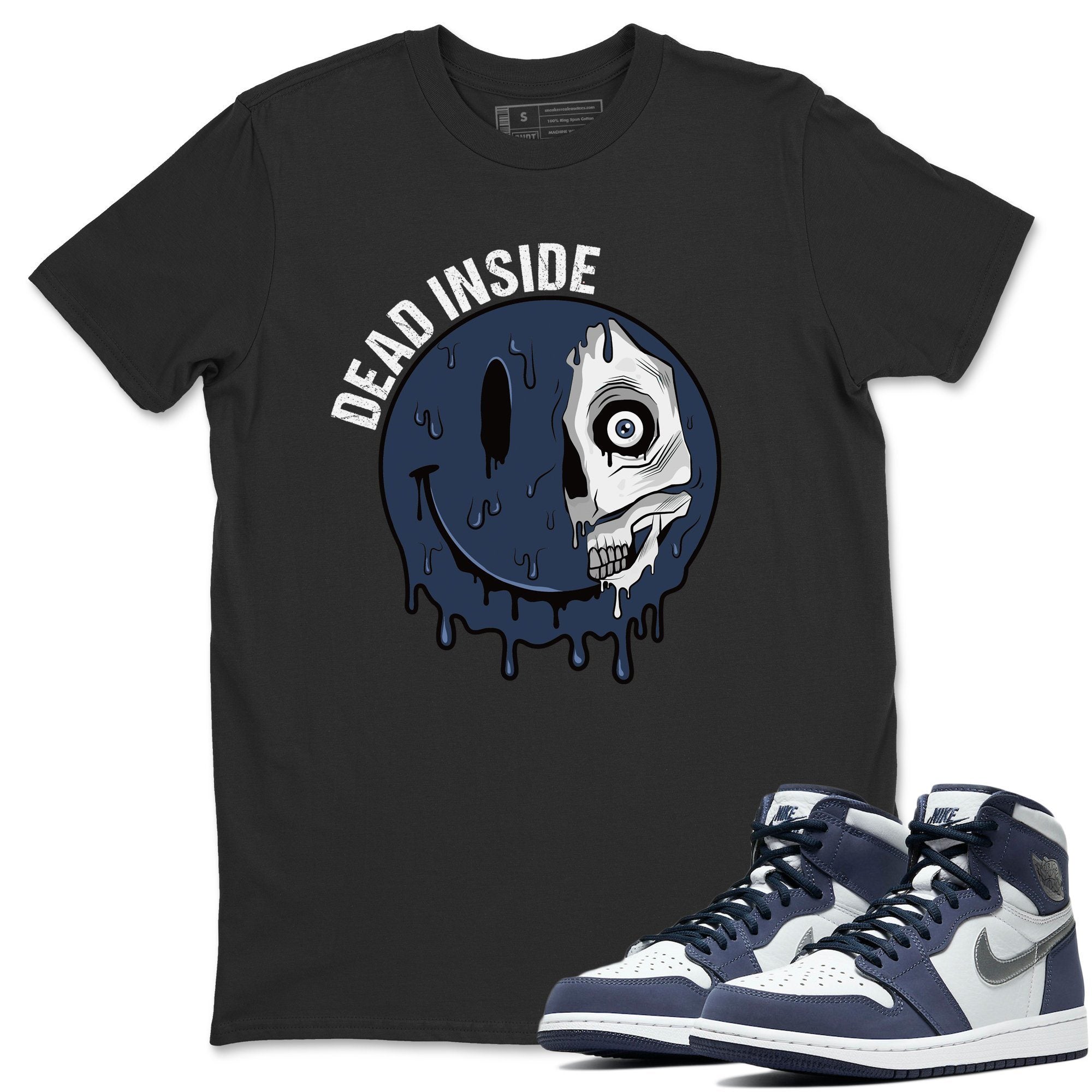 Dead Inside Unisex Tops - Air Jordan 1 Midnight Navy