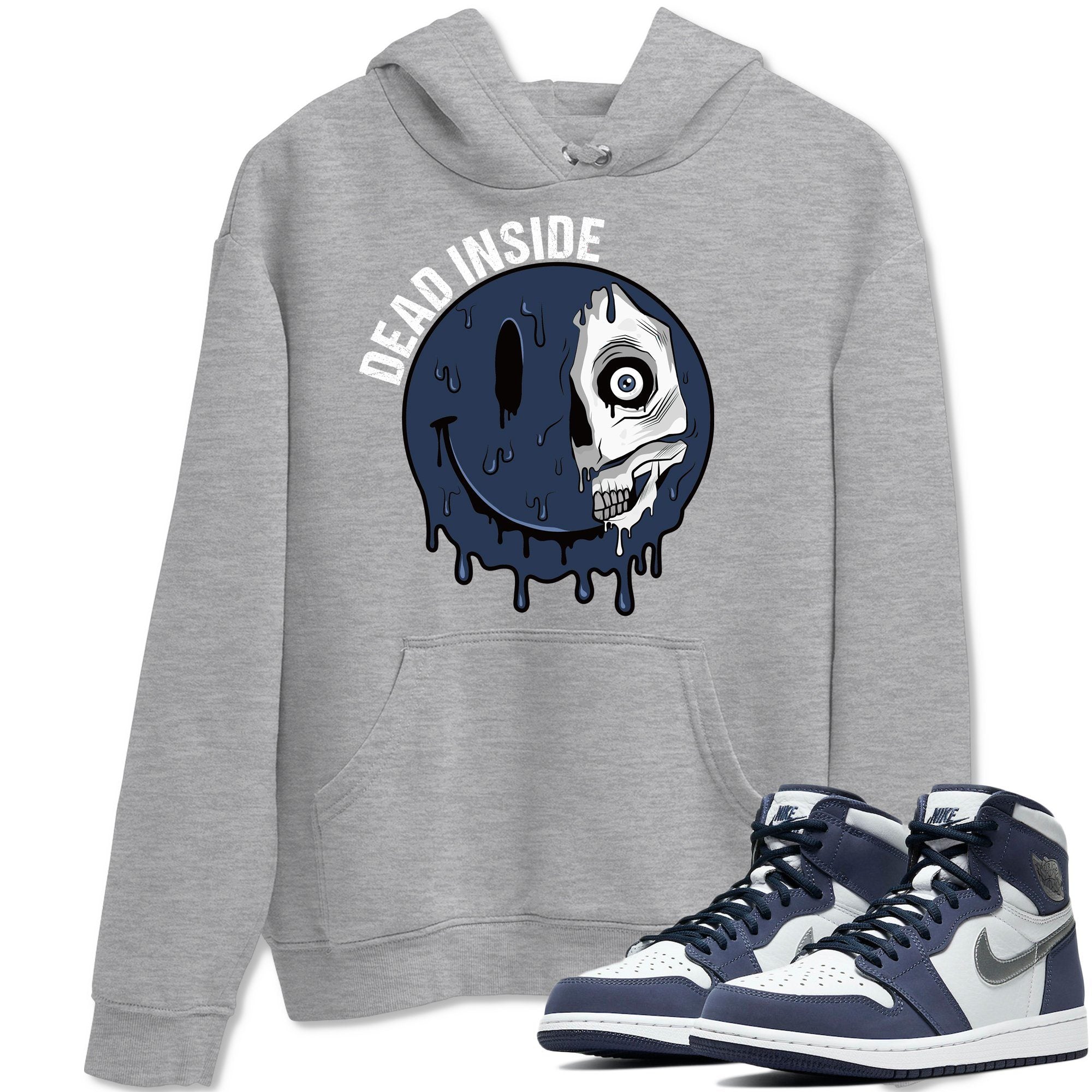 Dead Inside Unisex Tops - Air Jordan 1 Midnight Navy