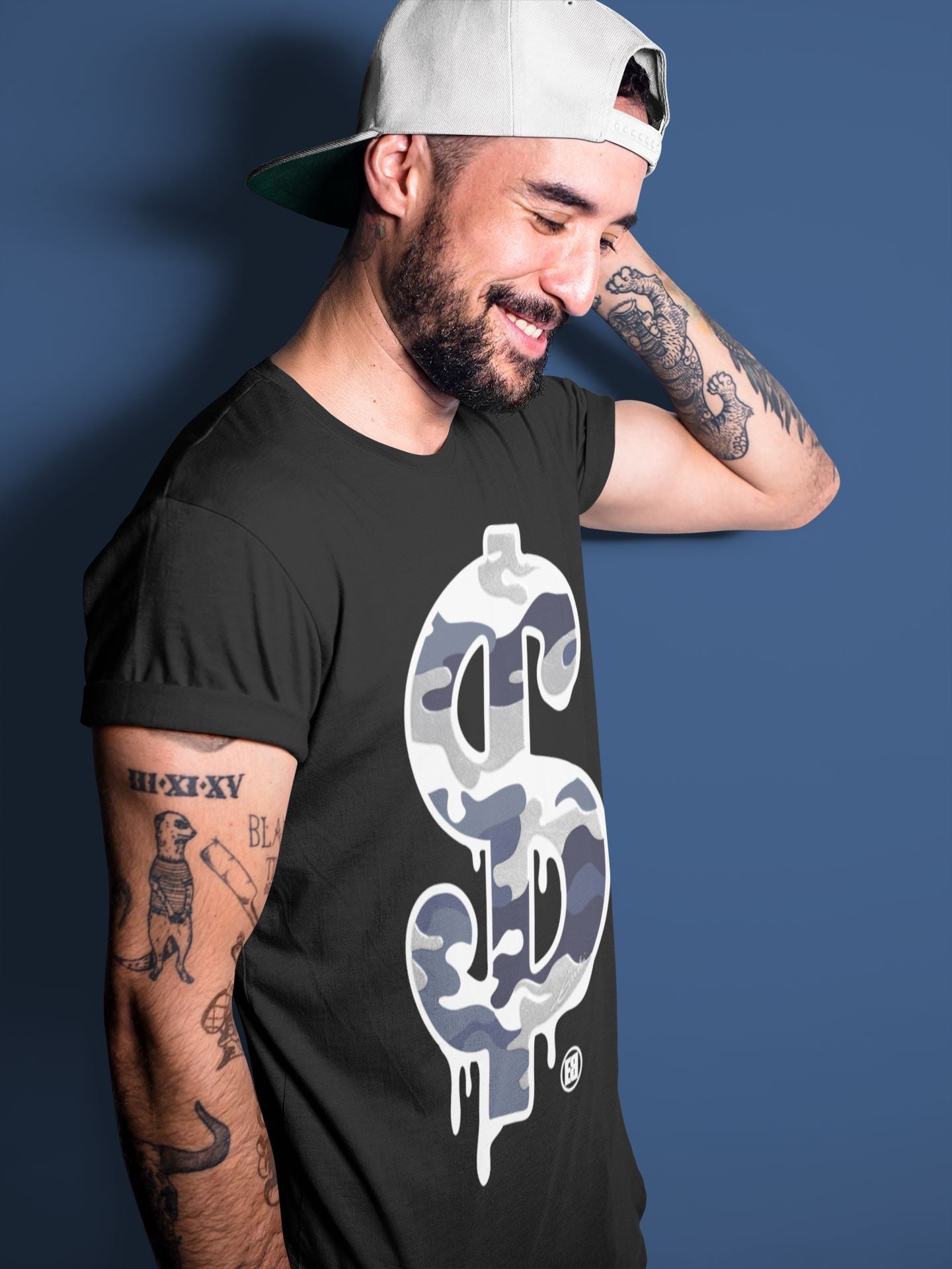 Dollar Camo Unisex Tops - Air Jordan 1 Midnight Navy