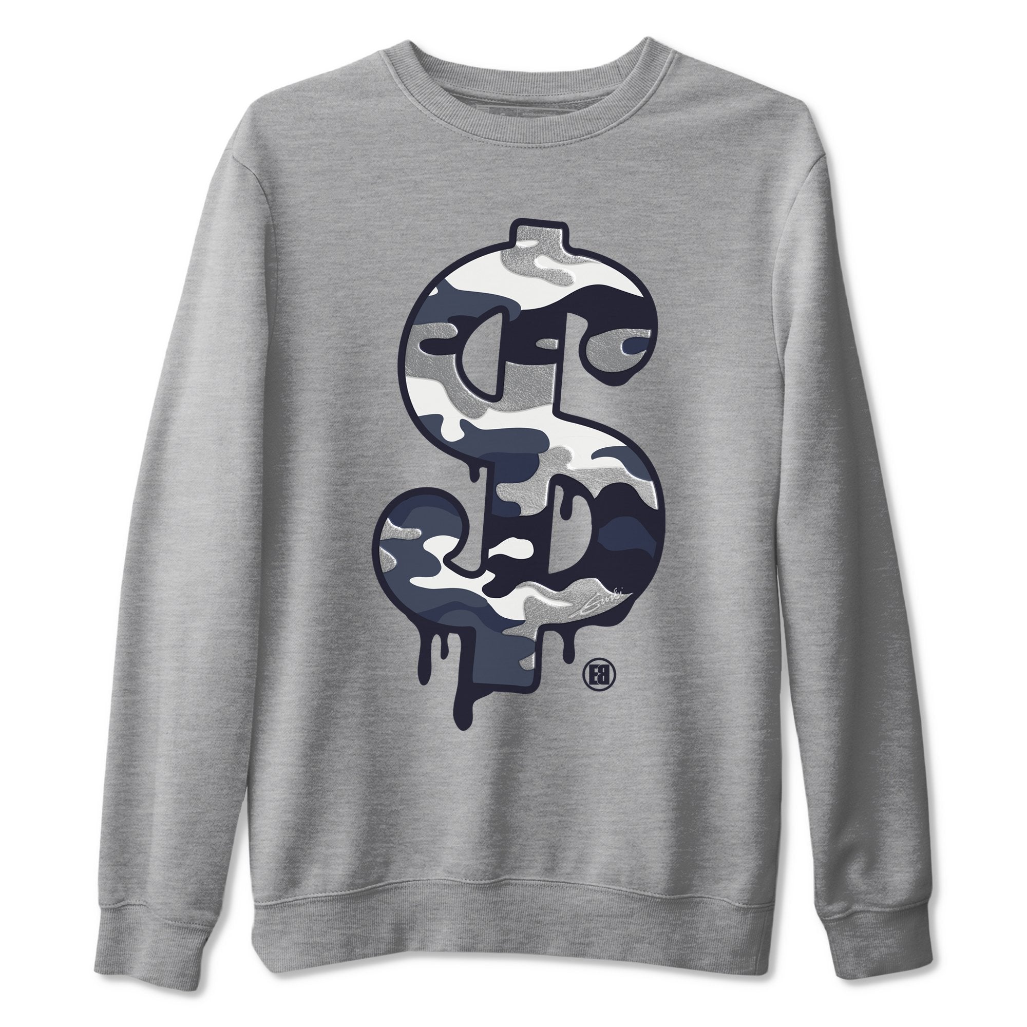 Dollar Camo Unisex Tops - Air Jordan 1 Midnight Navy