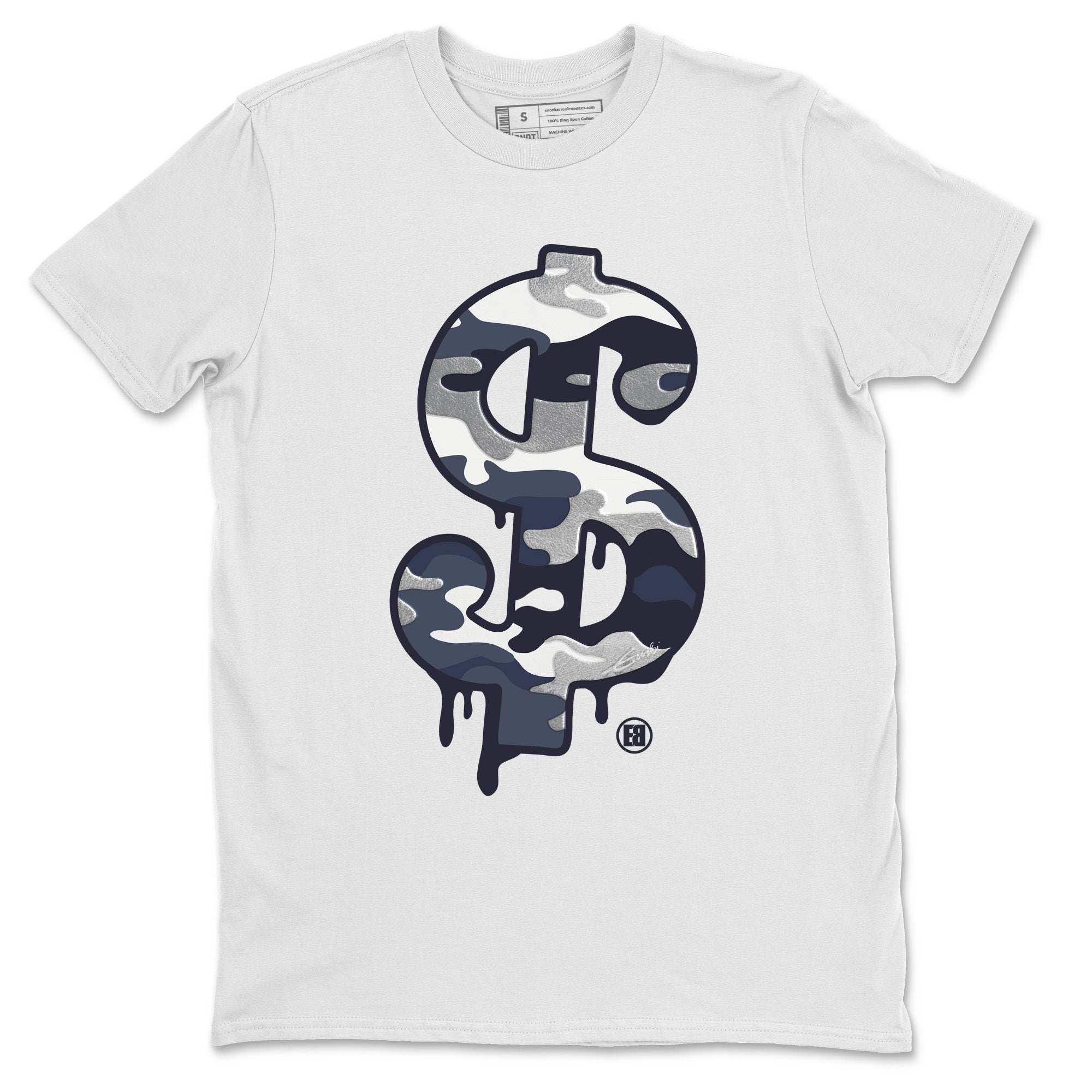 Dollar Camo Unisex Tops - Air Jordan 1 Midnight Navy