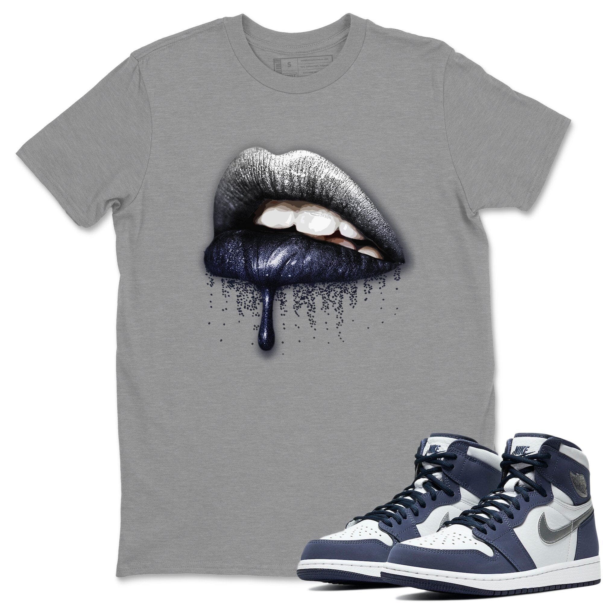 Dripping Lips Unisex Tops - Air Jordan 1 Midnight Navy