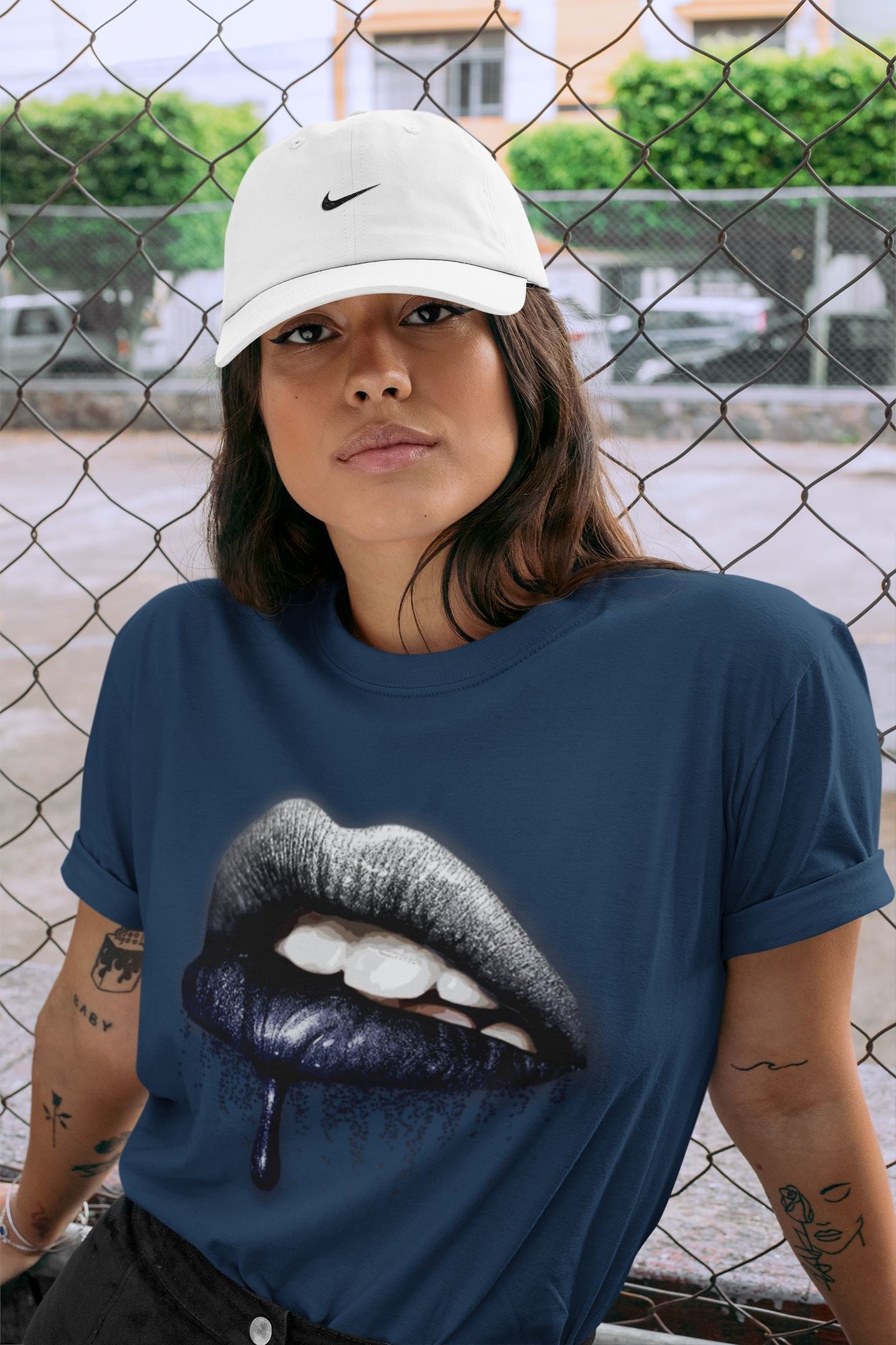 Dripping Lips Unisex Tops - Air Jordan 1 Midnight Navy