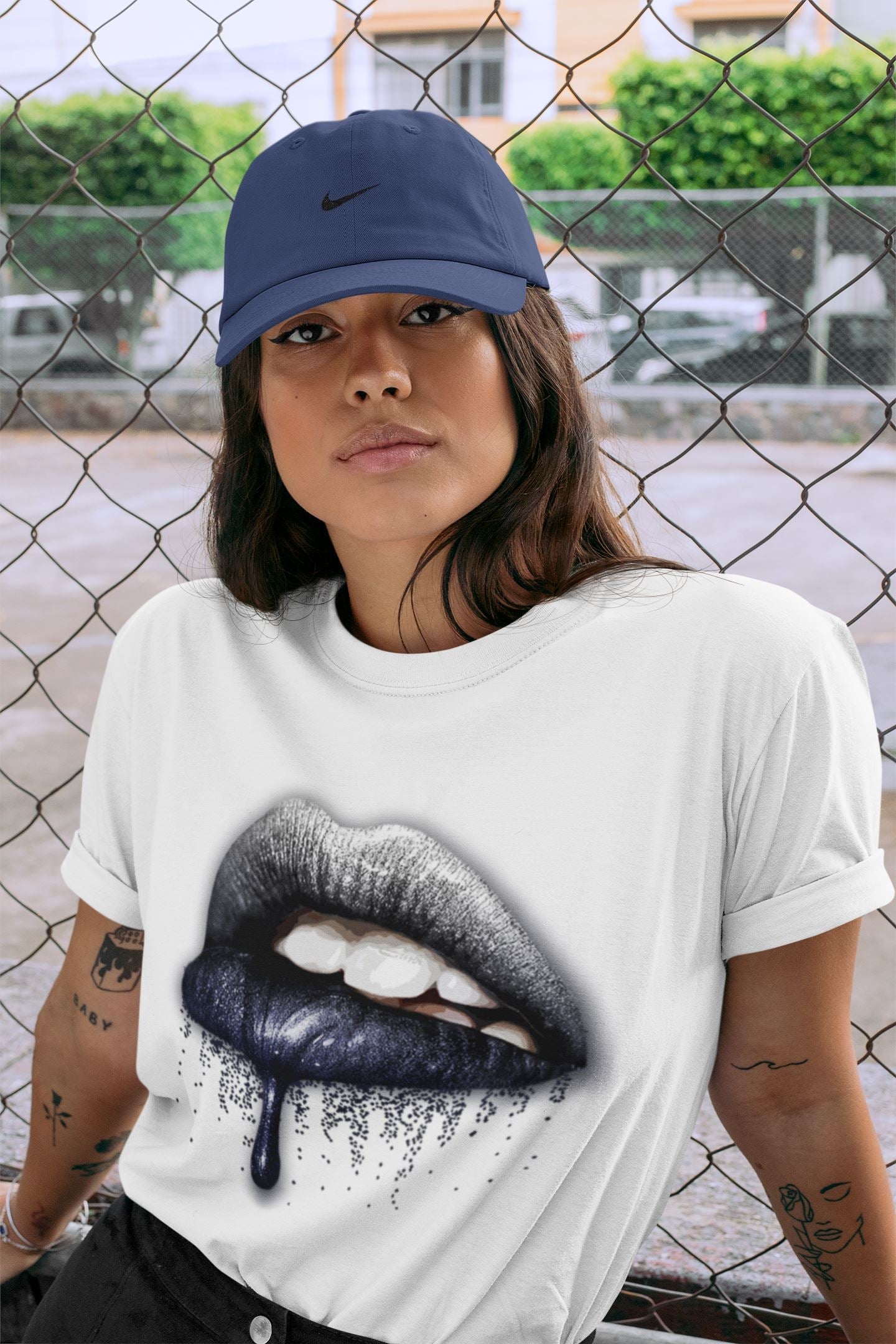 Dripping Lips Unisex Tops - Air Jordan 1 Midnight Navy