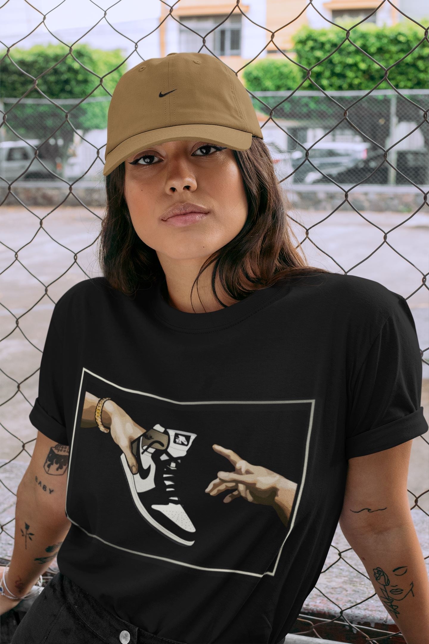 Adam's Creation Unisex Tops - Air Jordan 1 Dark Mocha