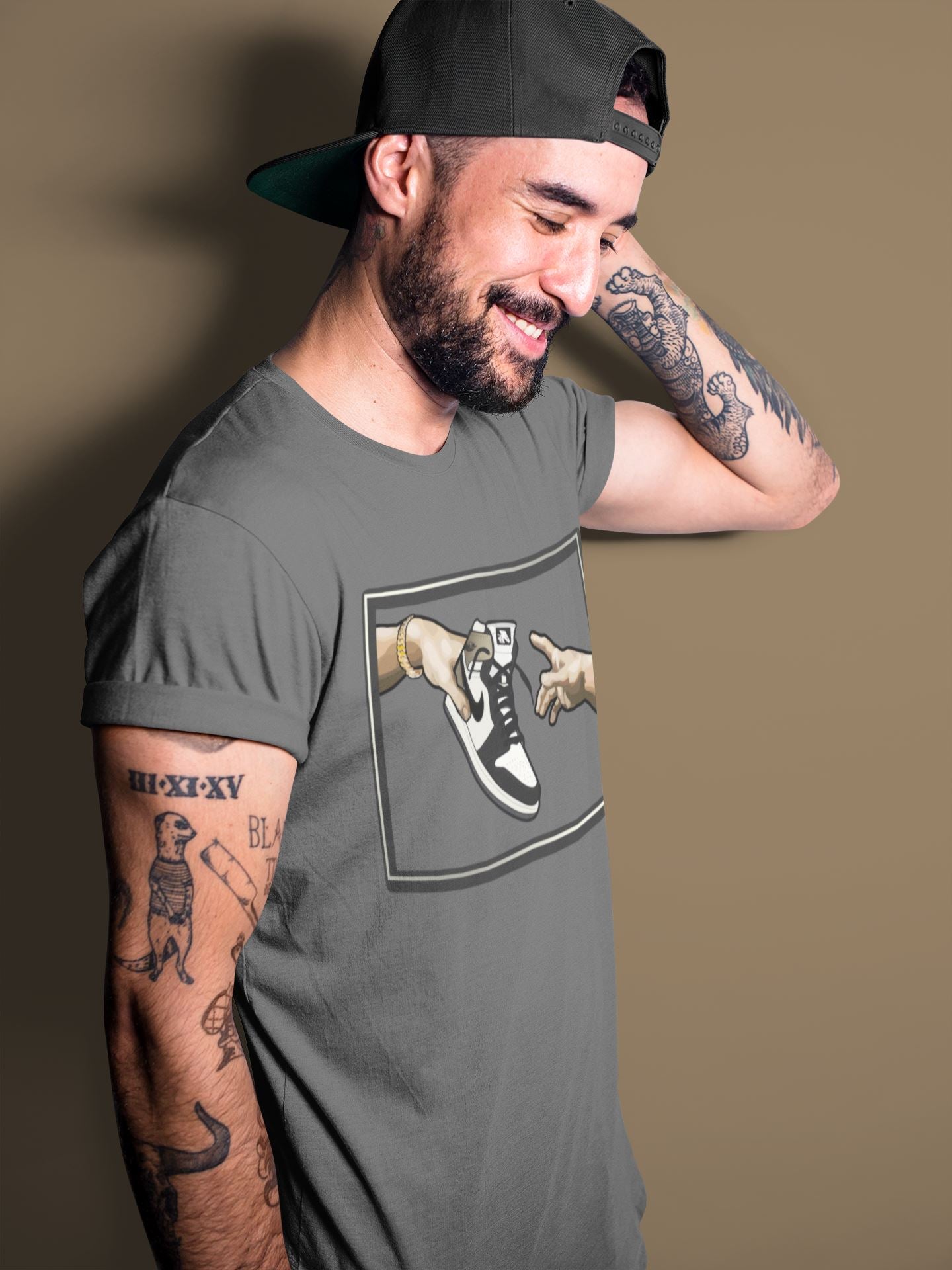 Adam's Creation Unisex Tops - Air Jordan 1 Dark Mocha