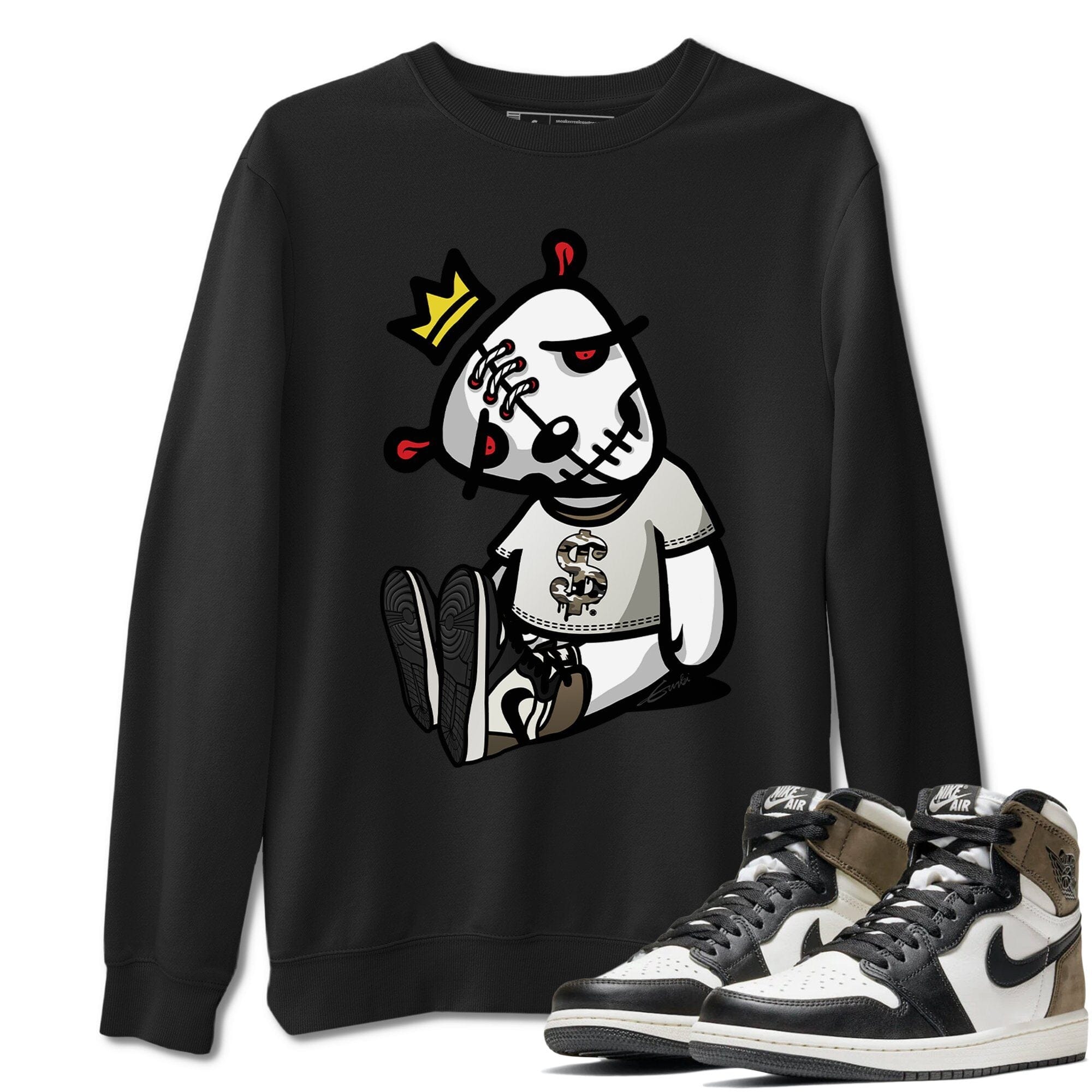 Dead Dolls Unisex Tops - Air Jordan 1 Dark Mocha