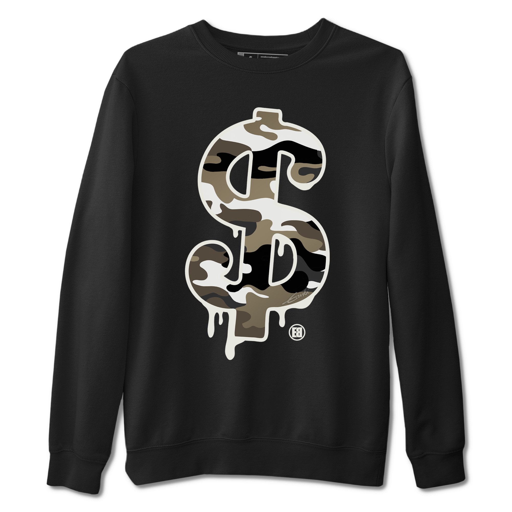 Dollar Camo Unisex Tops - Air Jordan 1 Dark Mocha