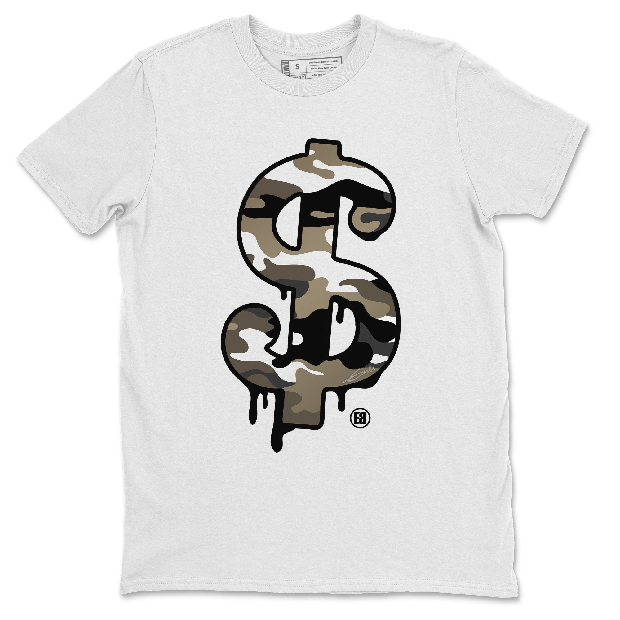 Dollar Camo Unisex Tops - Air Jordan 1 Dark Mocha