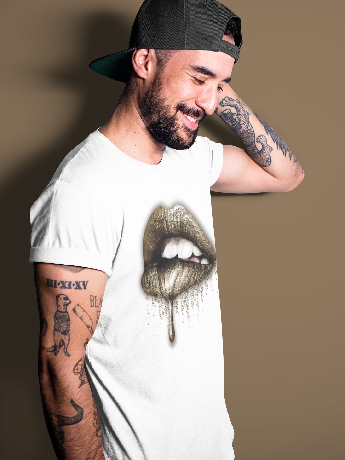 Dripping Lips Unisex Tops - Air Jordan 1 Dark Mocha