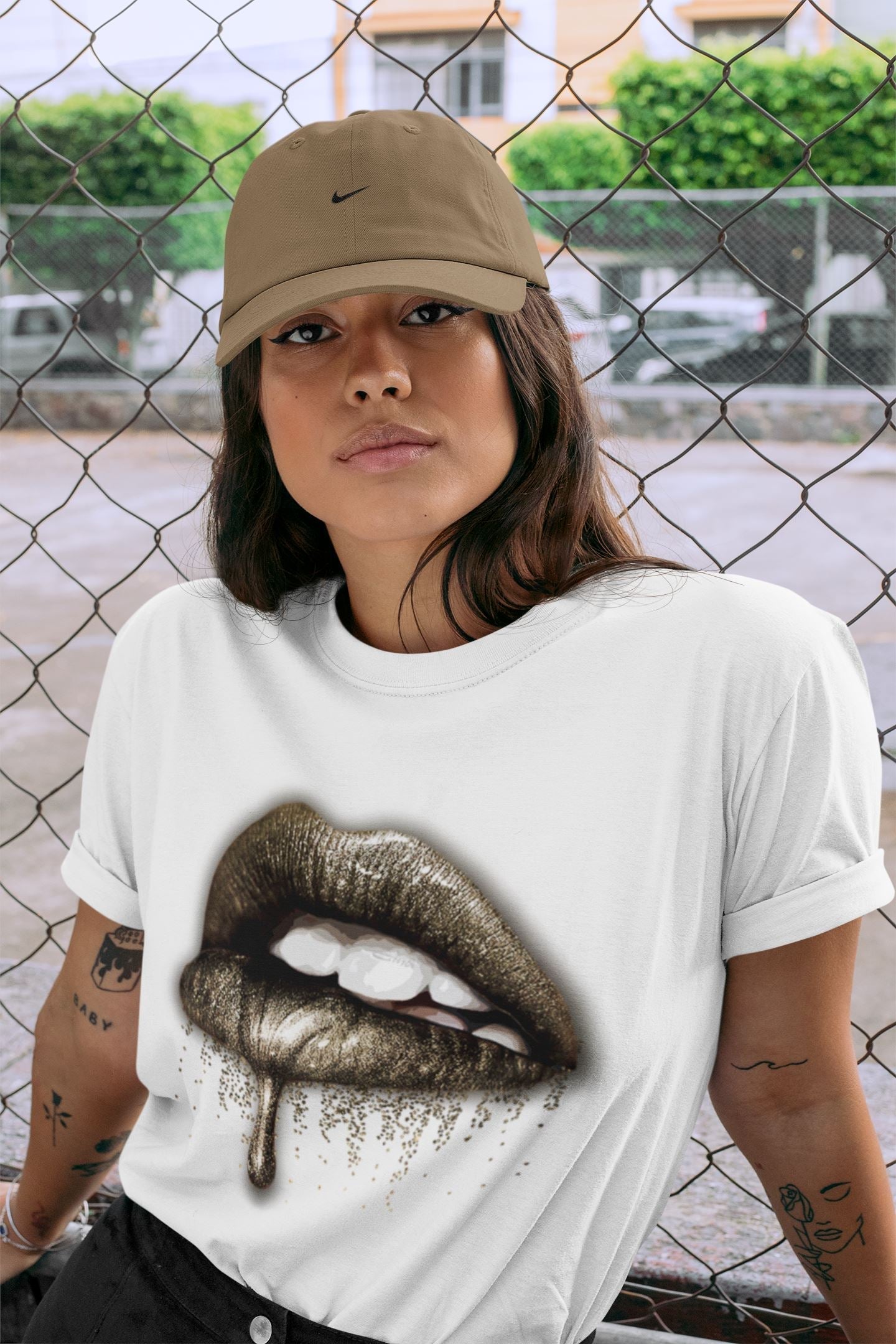 Dripping Lips Unisex Tops - Air Jordan 1 Dark Mocha