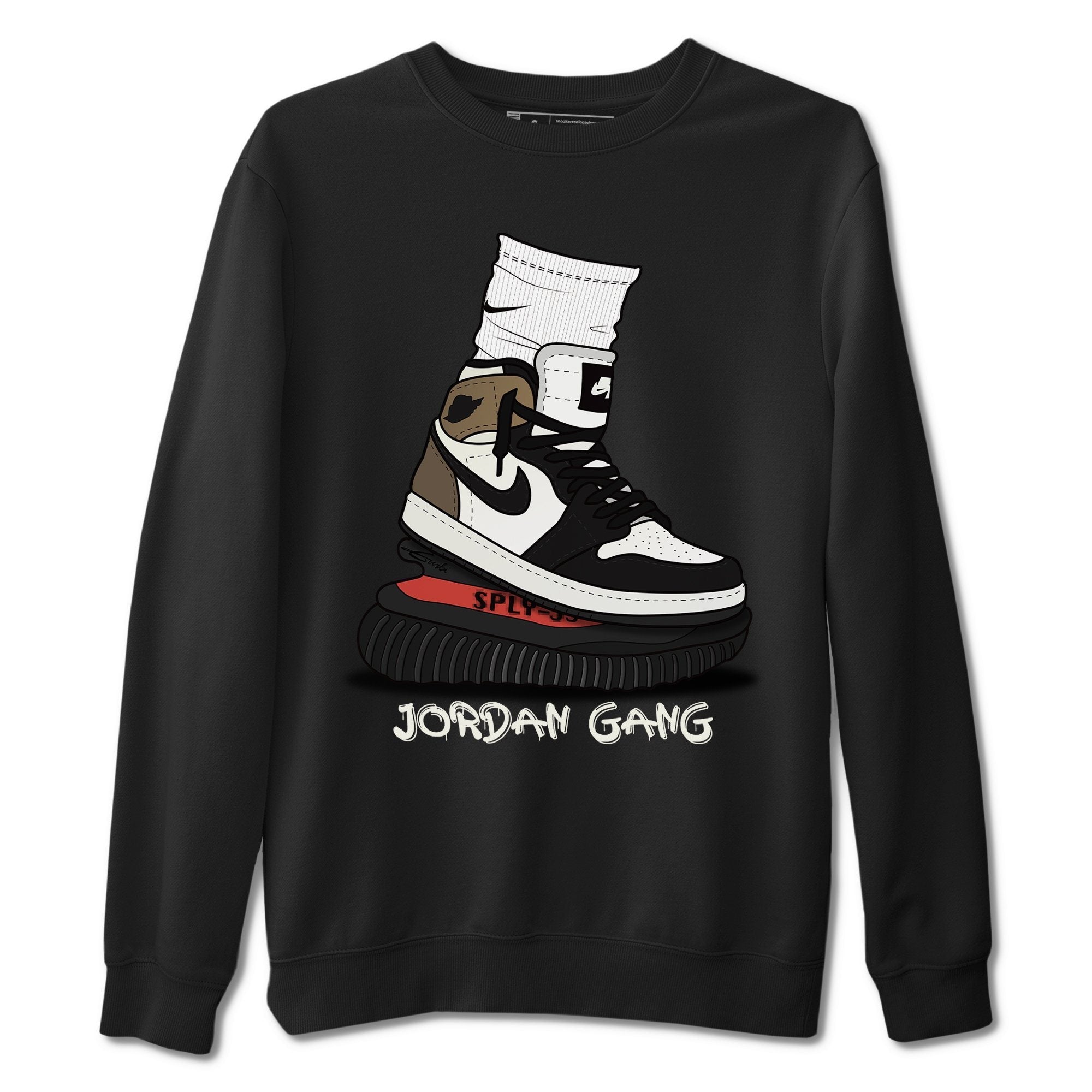 Air Jordan Gang Unisex Tops - Air Jordan 1 Dark Mocha