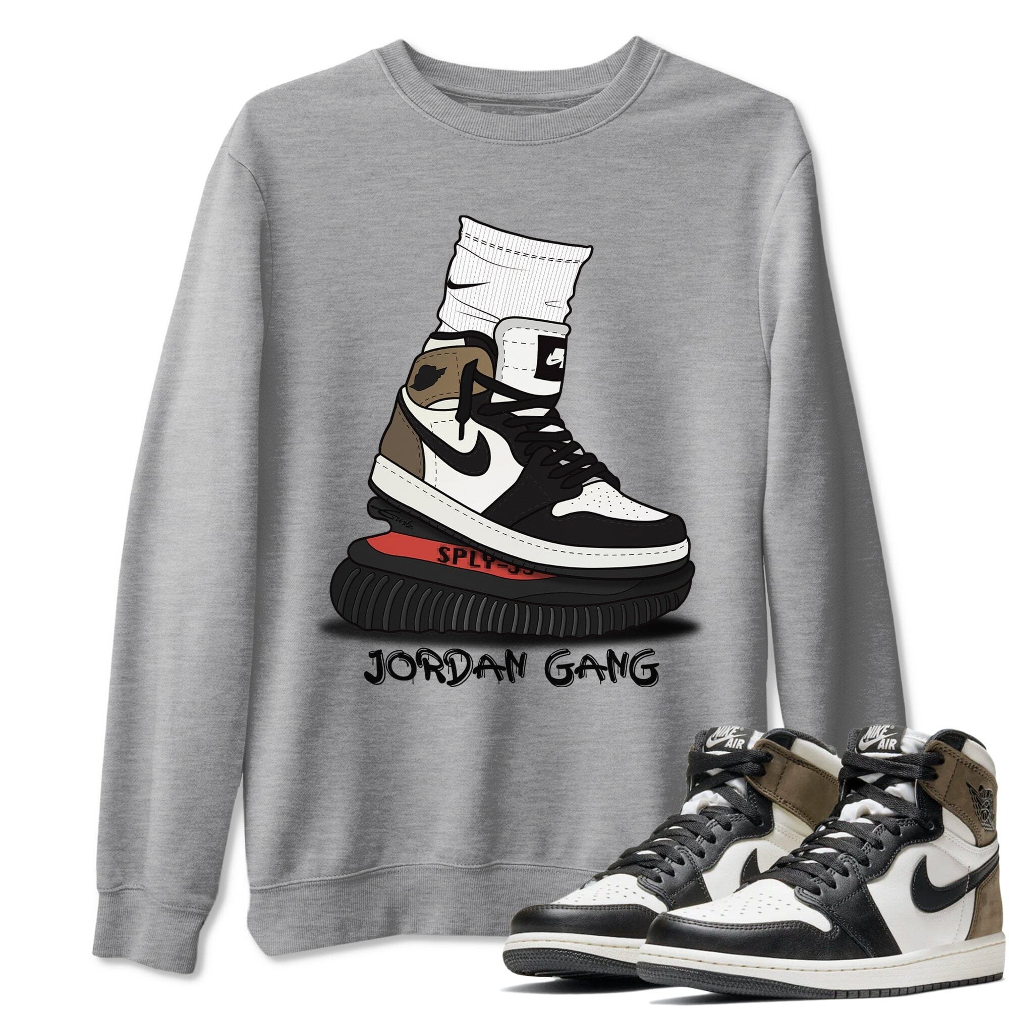 Air Jordan Gang Unisex Tops - Air Jordan 1 Dark Mocha