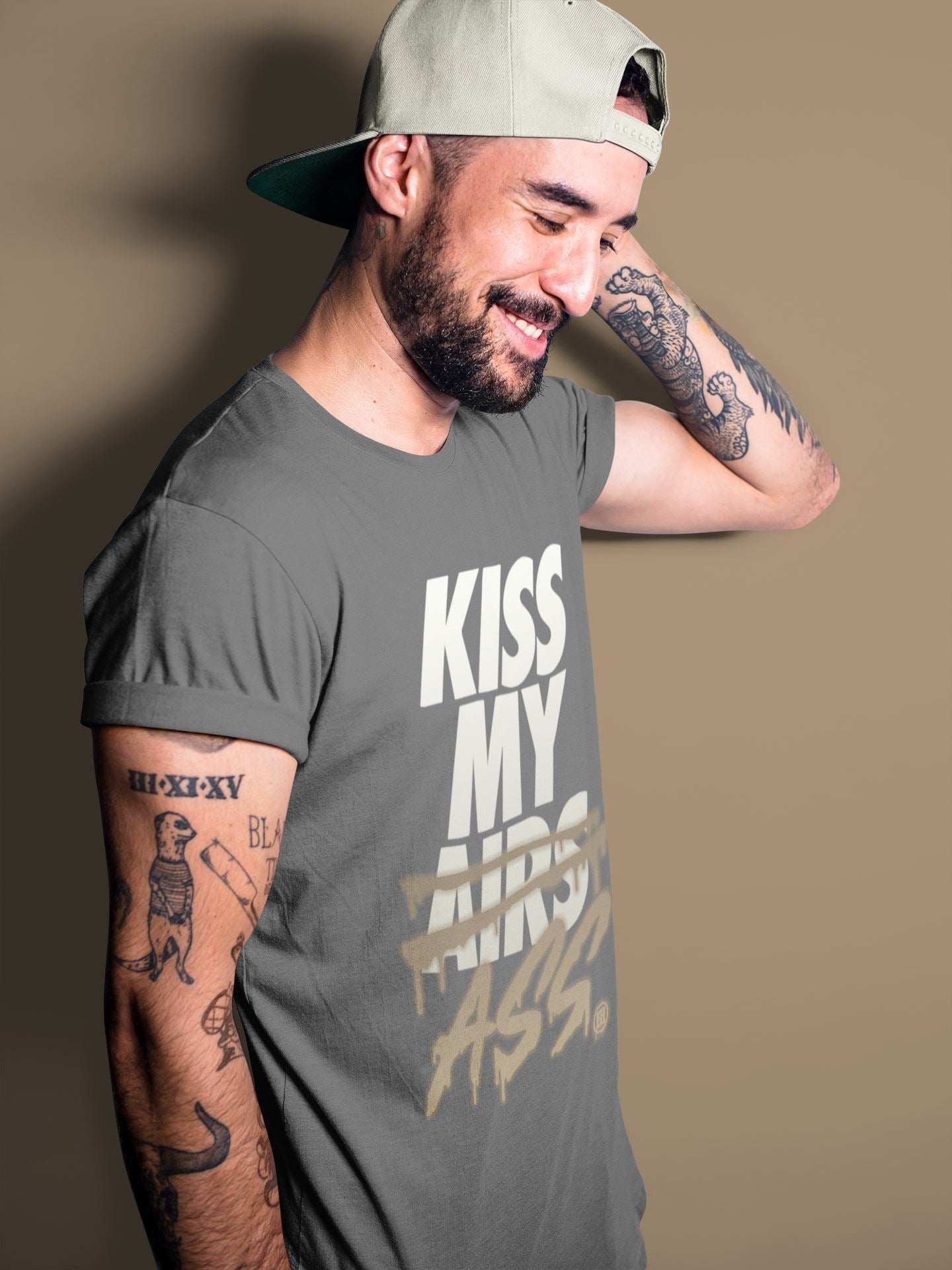 Kiss My Ass Unisex Tops - Air Jordan 1 Dark Mocha