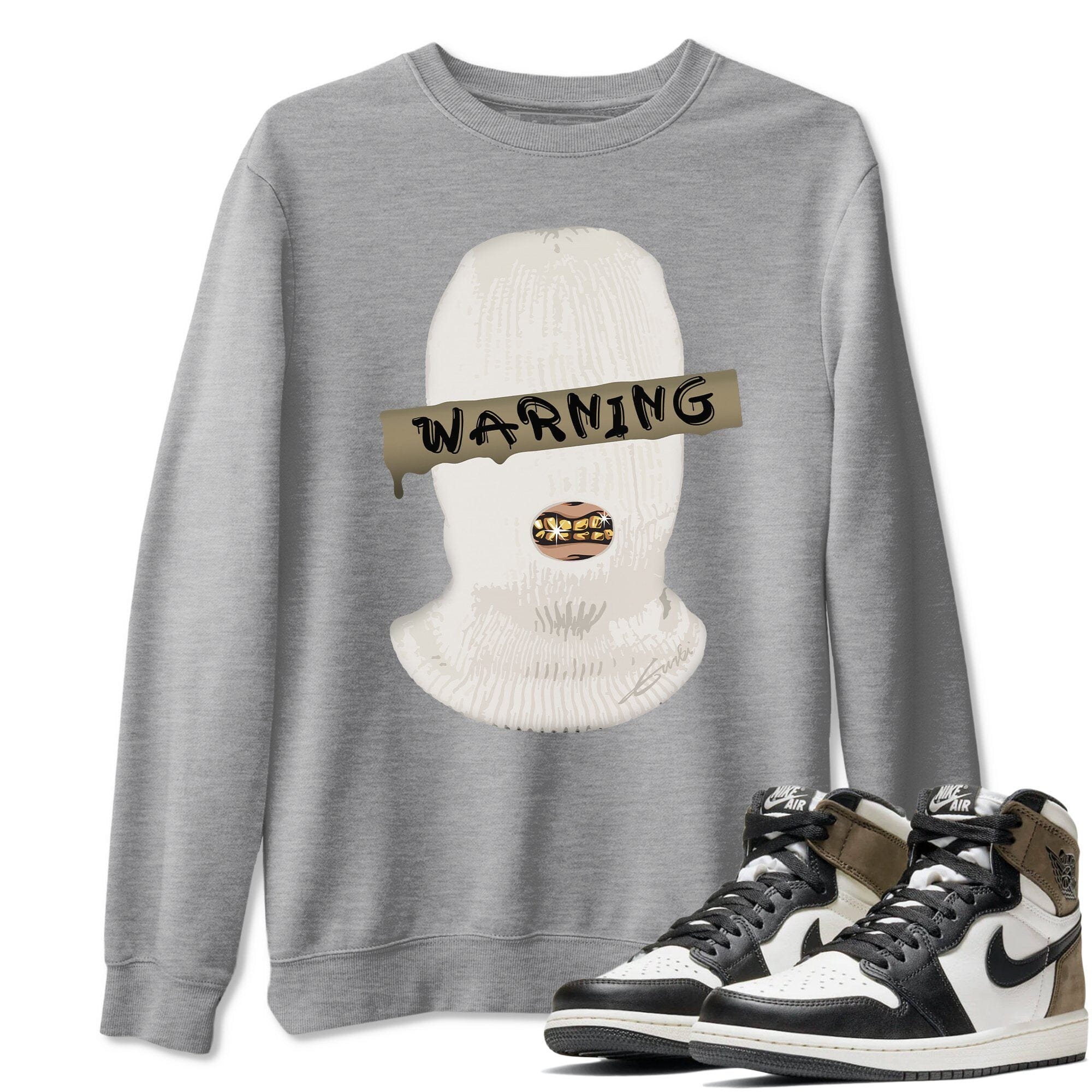 Warning Unisex Tops - Air Jordan 1 Dark Mocha