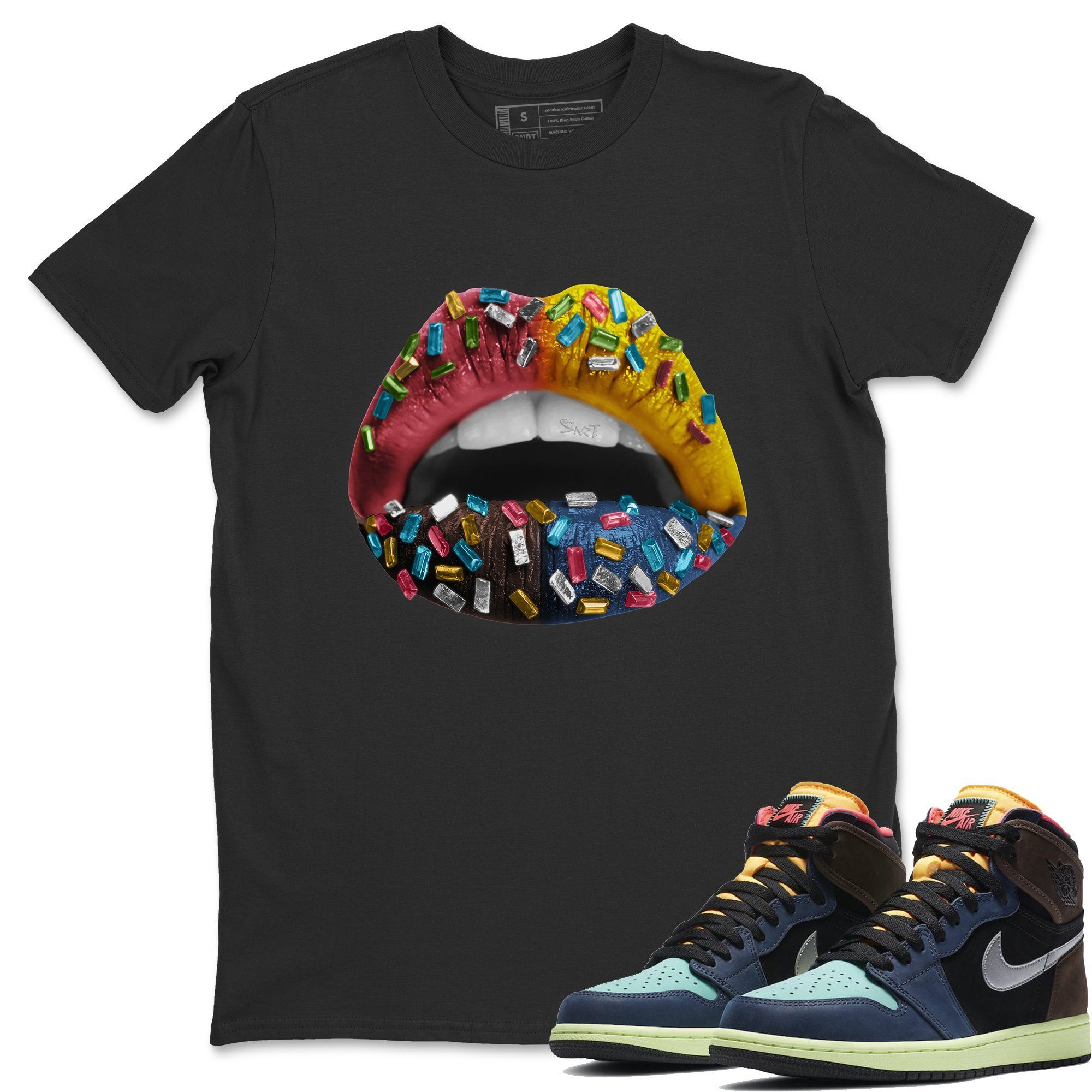 Lips Jewel Unisex Tops - Air Jordan 1 Bio Hack