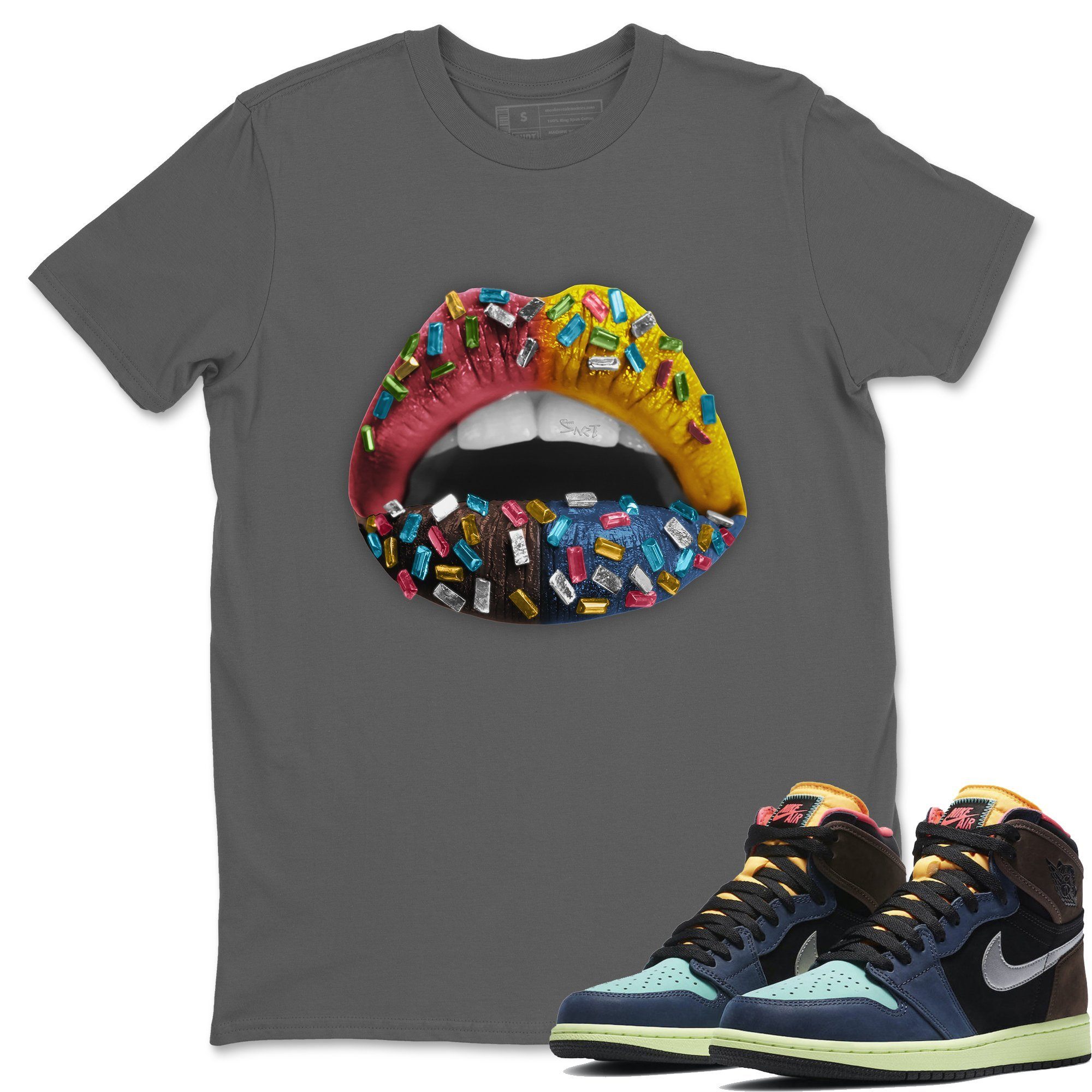 Lips Jewel Unisex Tops - Air Jordan 1 Bio Hack