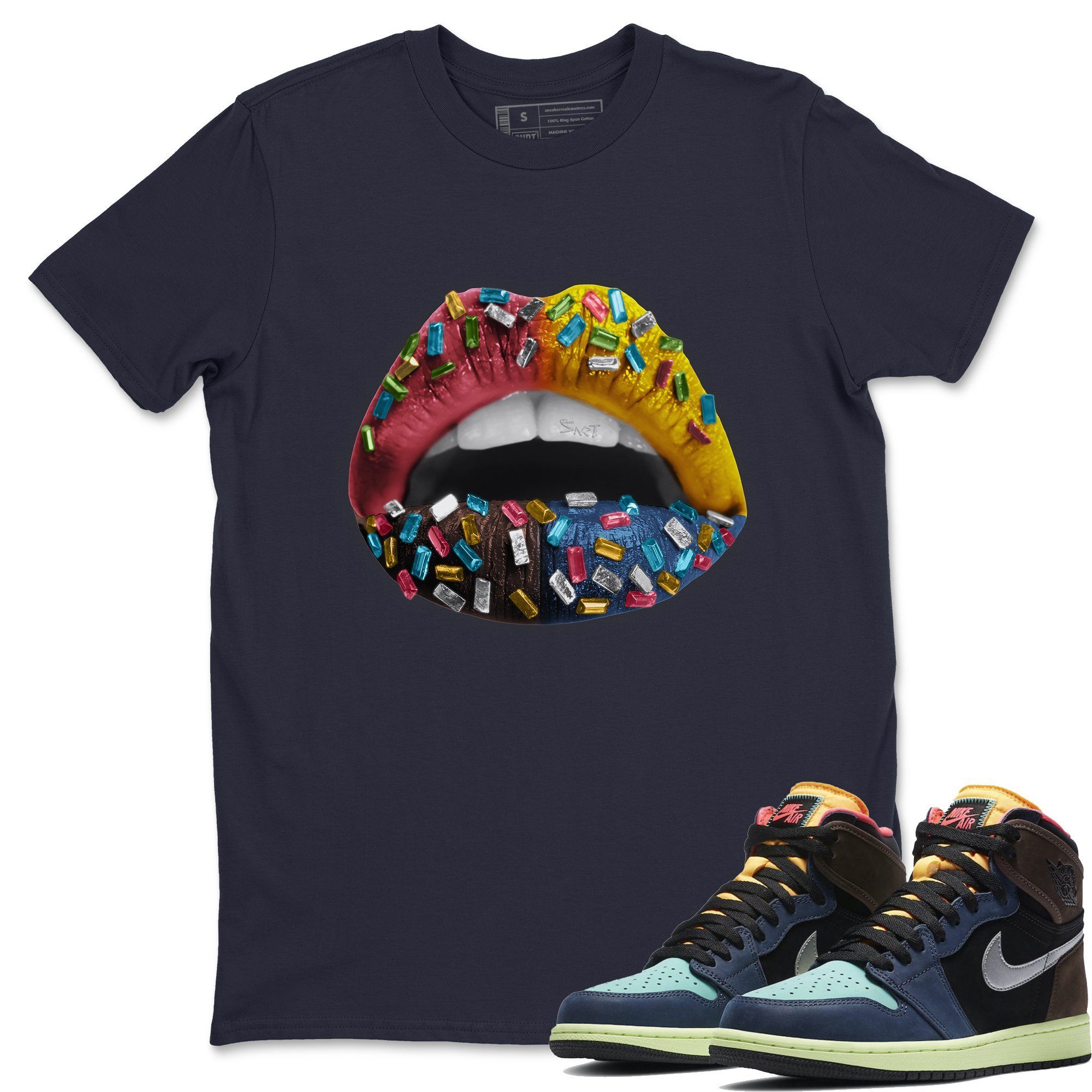 Lips Jewel Unisex Tops - Air Jordan 1 Bio Hack