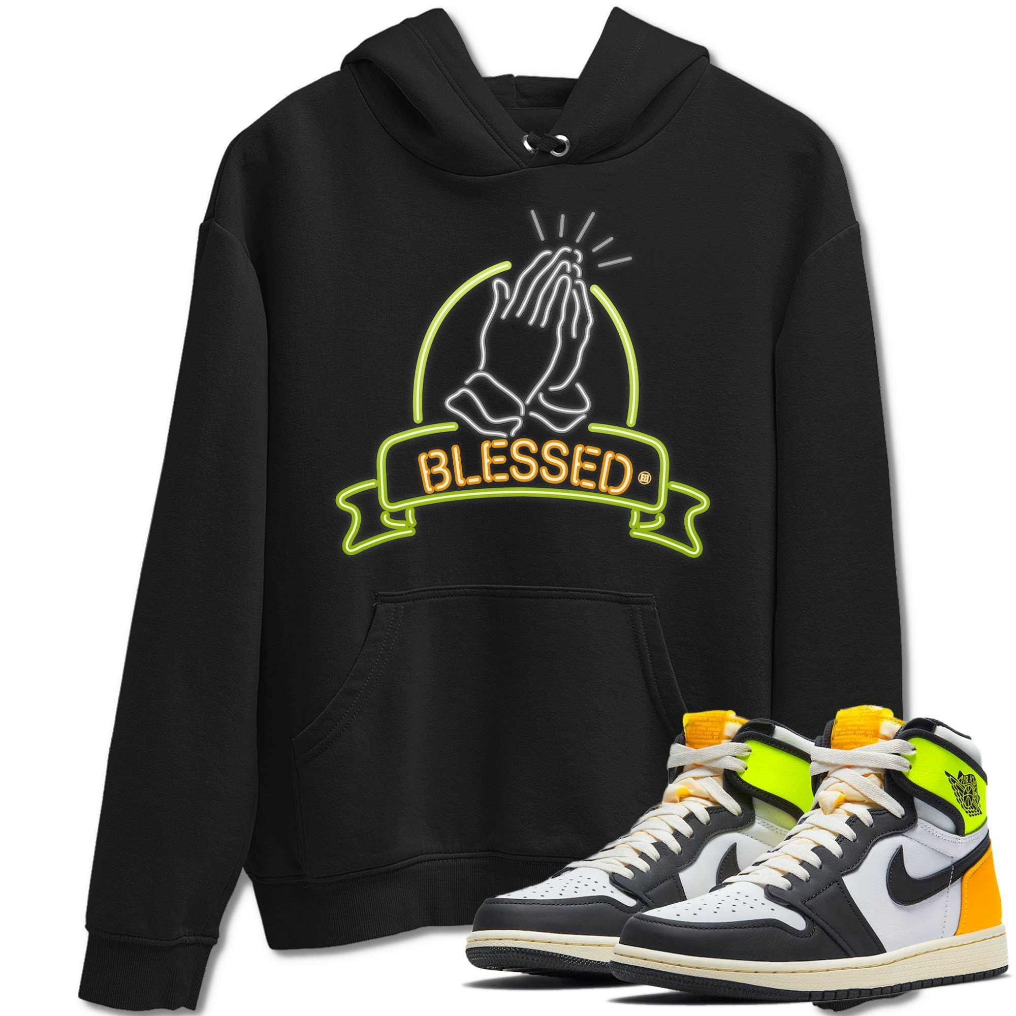 Blessed Unisex Tops - Air Jordan 1 Volt Gold